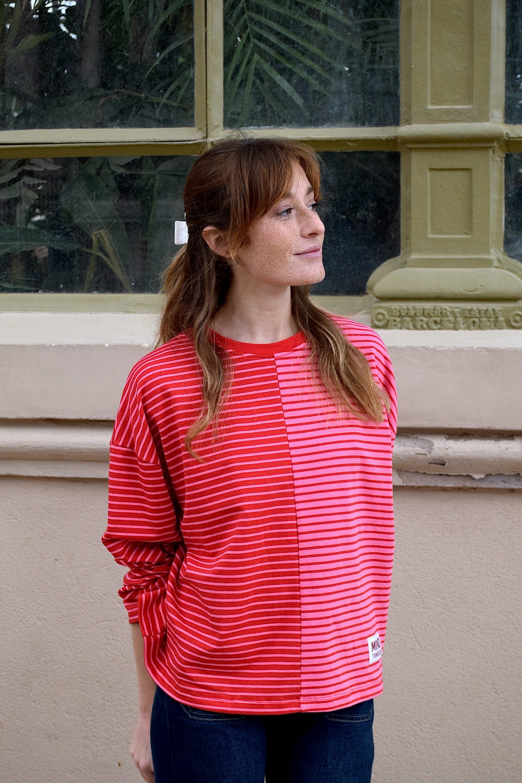 Camiseta Mariona Rojo y Rosa