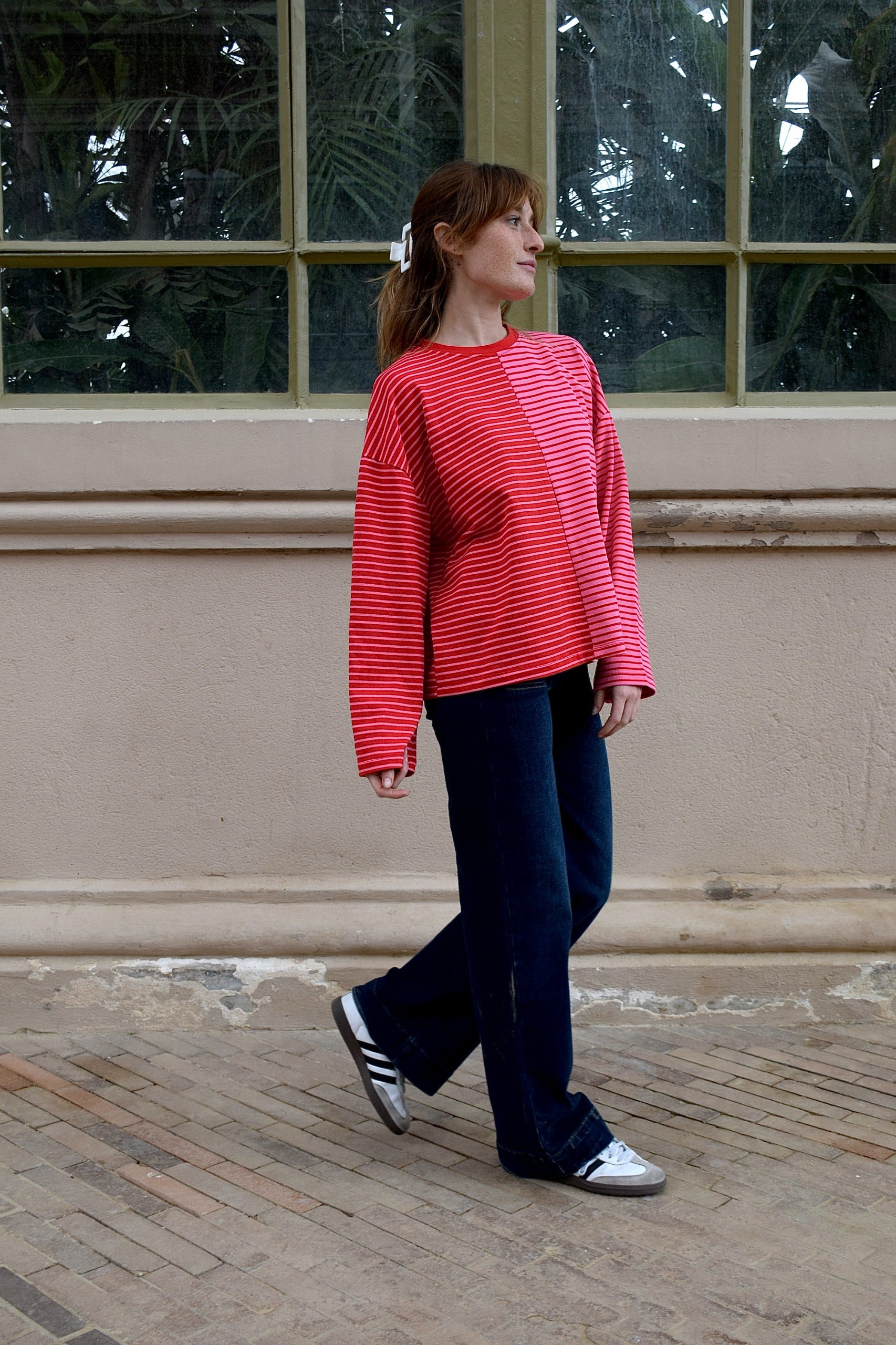 Camiseta Mariona Rojo y Rosa