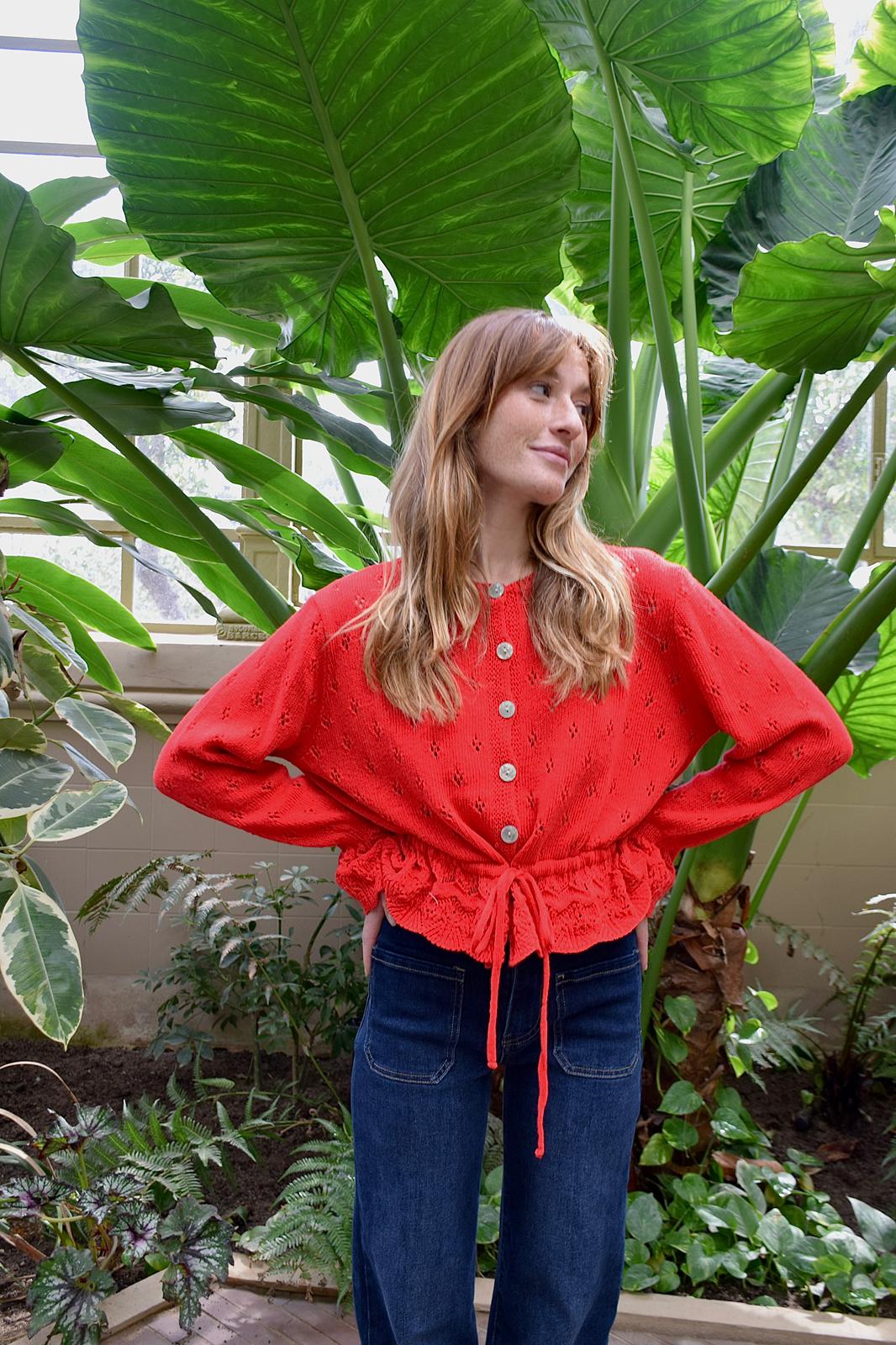 Cárdigan Josephine Rojo