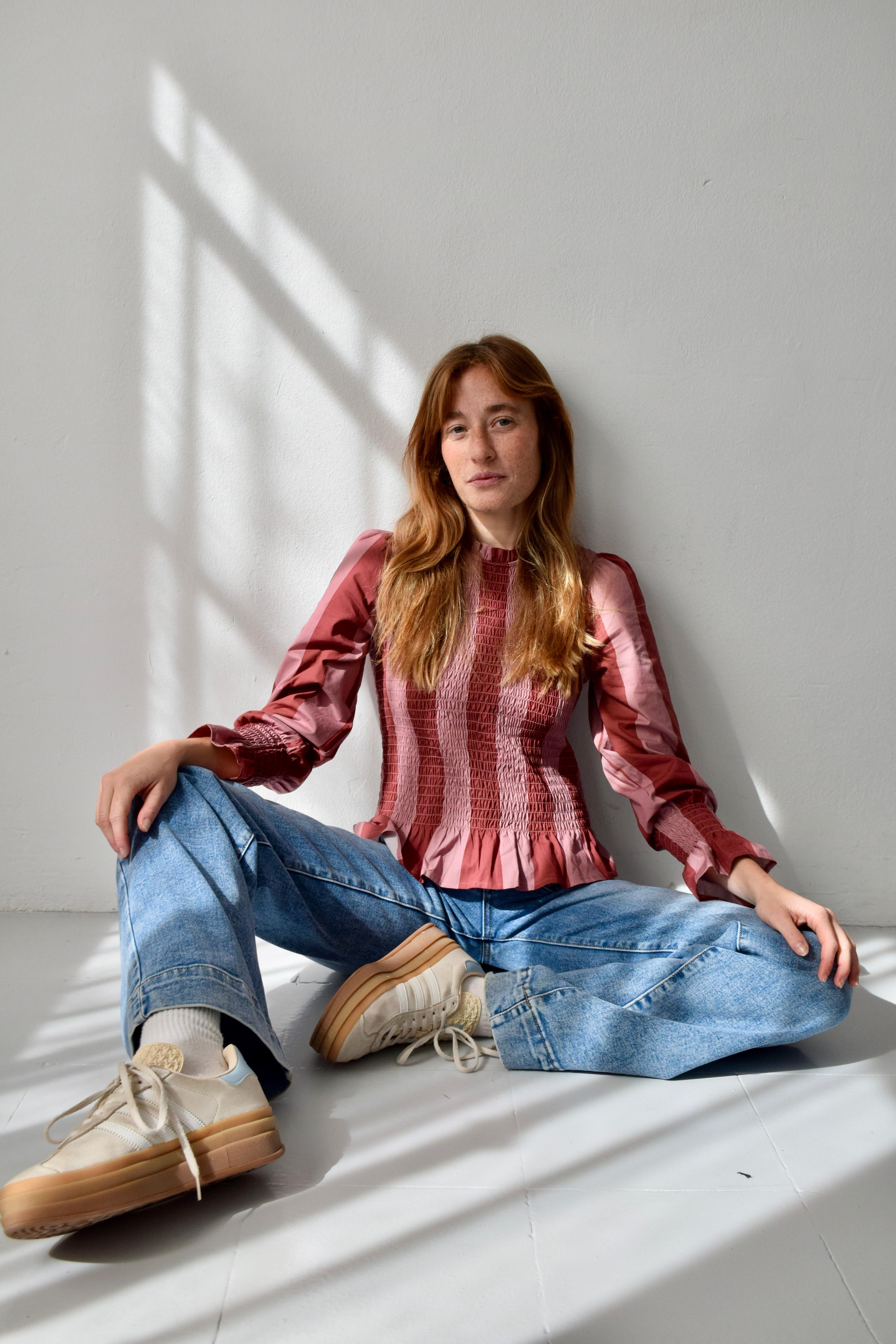 Chía Striped Burgundy Blouse