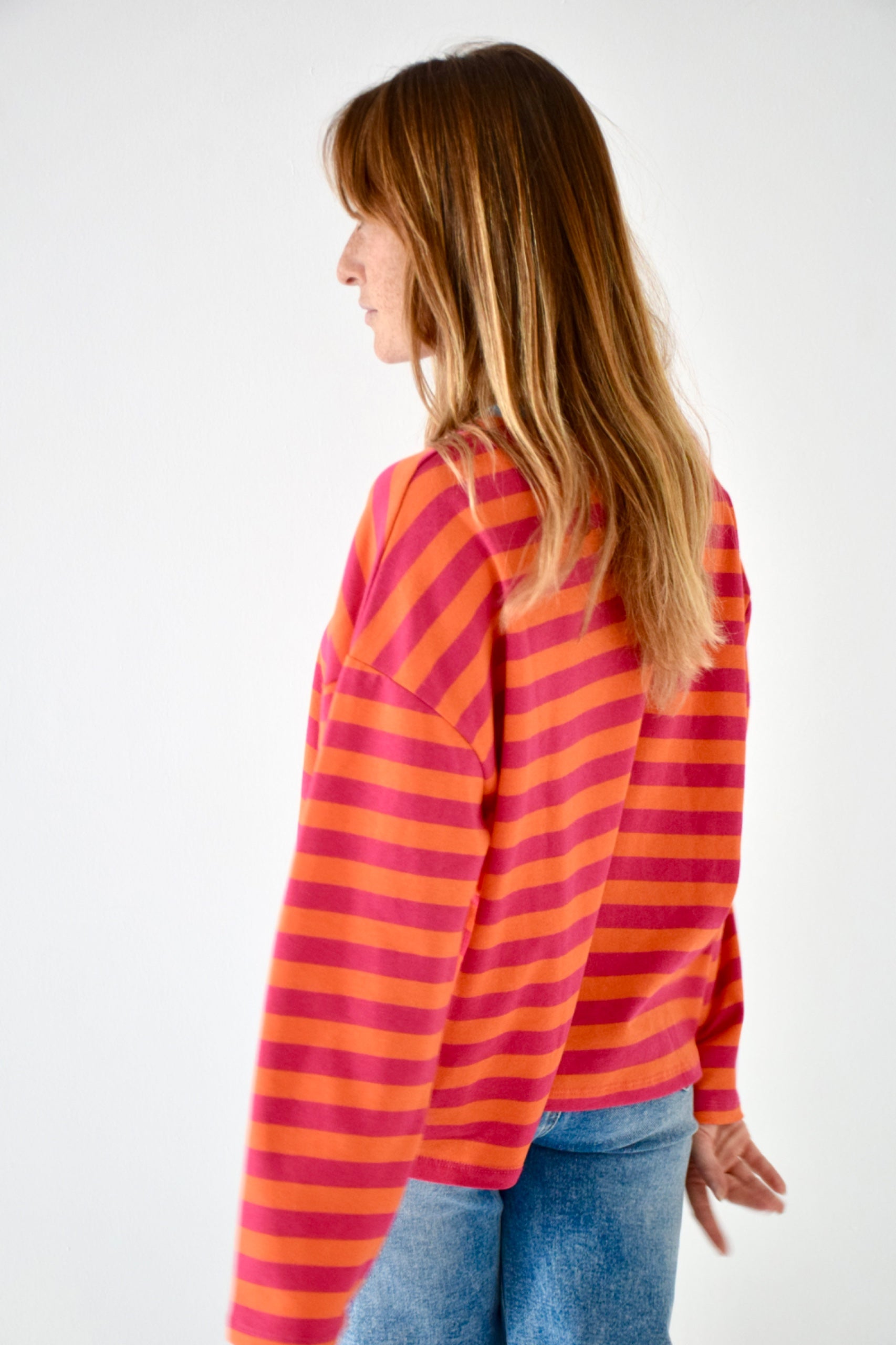 Camiseta Núria Fucsia y Naranja