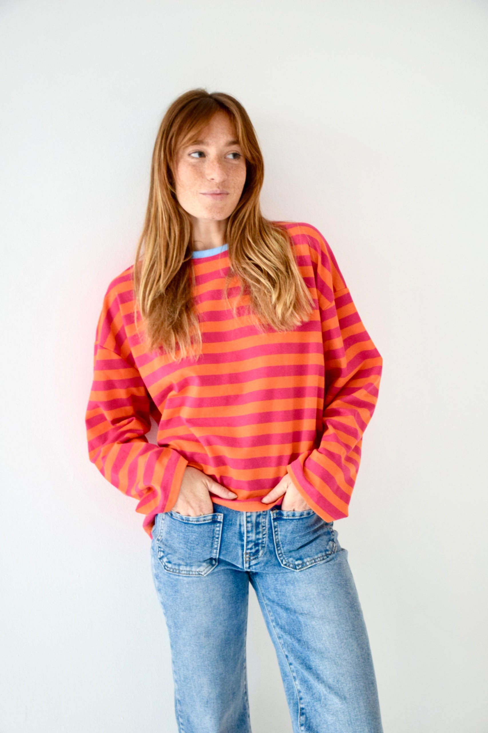 Camiseta Núria Fucsia y Naranja