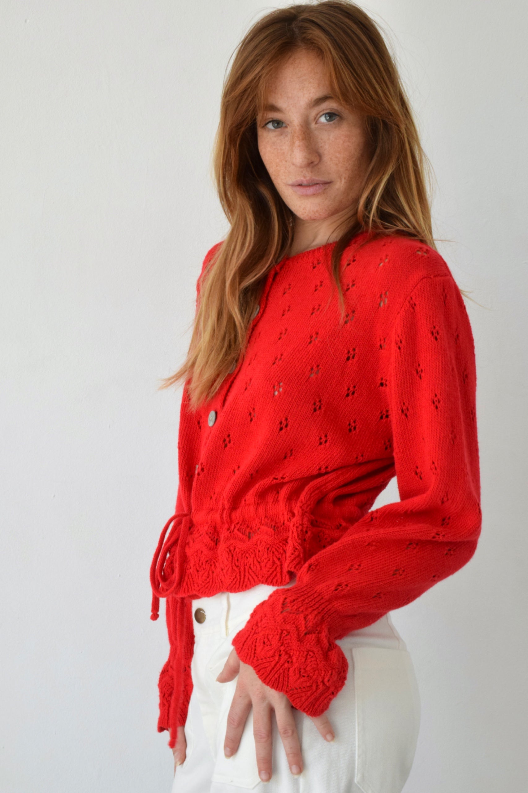 Josephine Red Cardigan