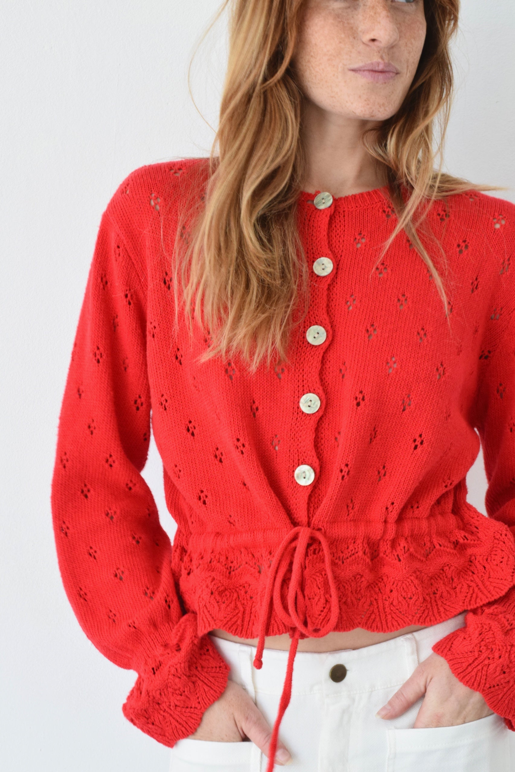 Josephine Red Cardigan