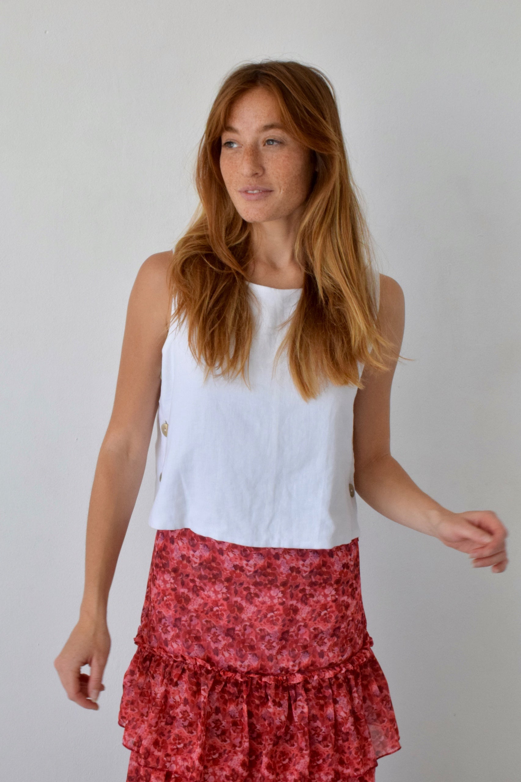 Top Claudia Blanco Lino