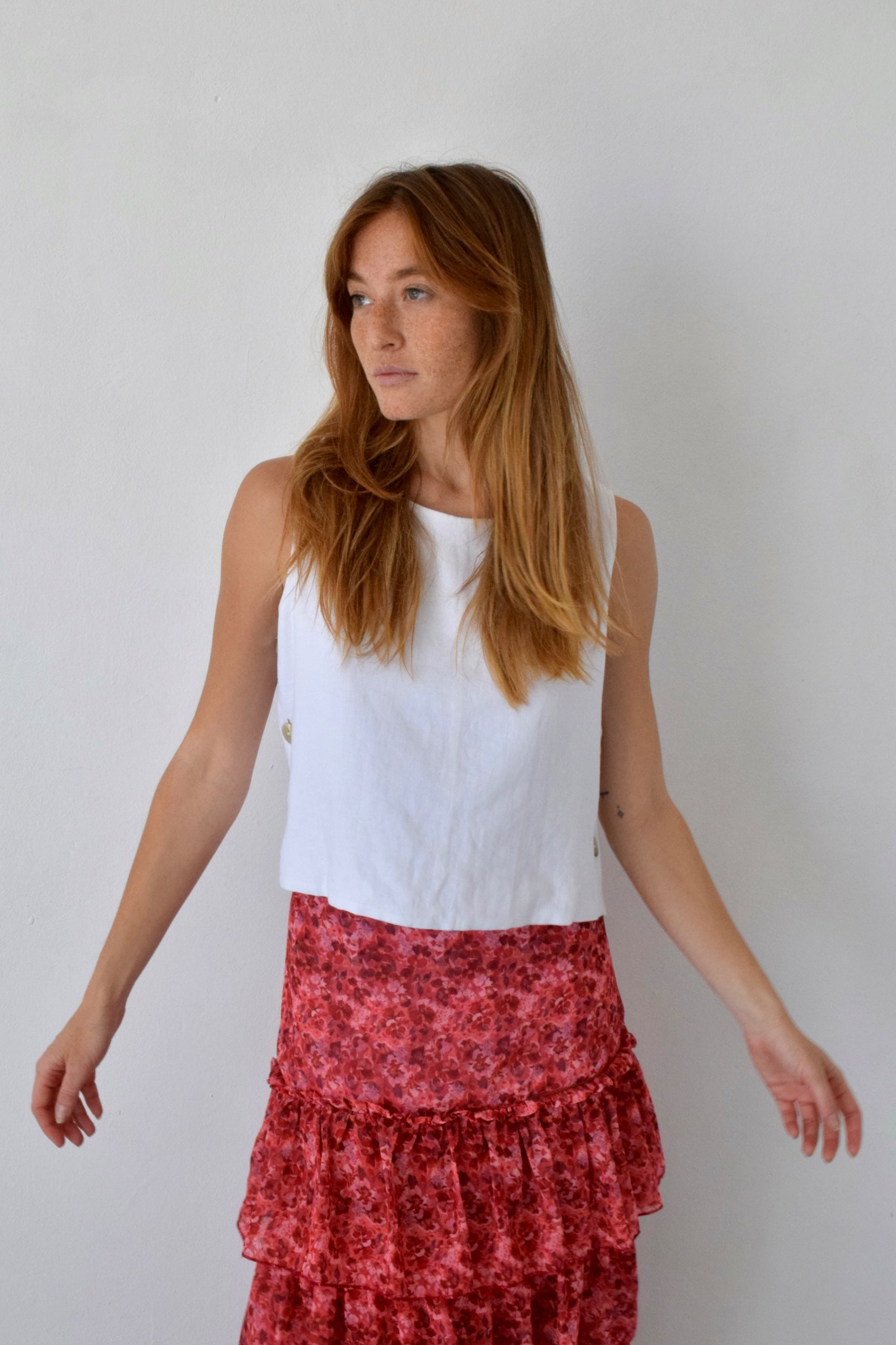 Top Claudia Blanco Lino