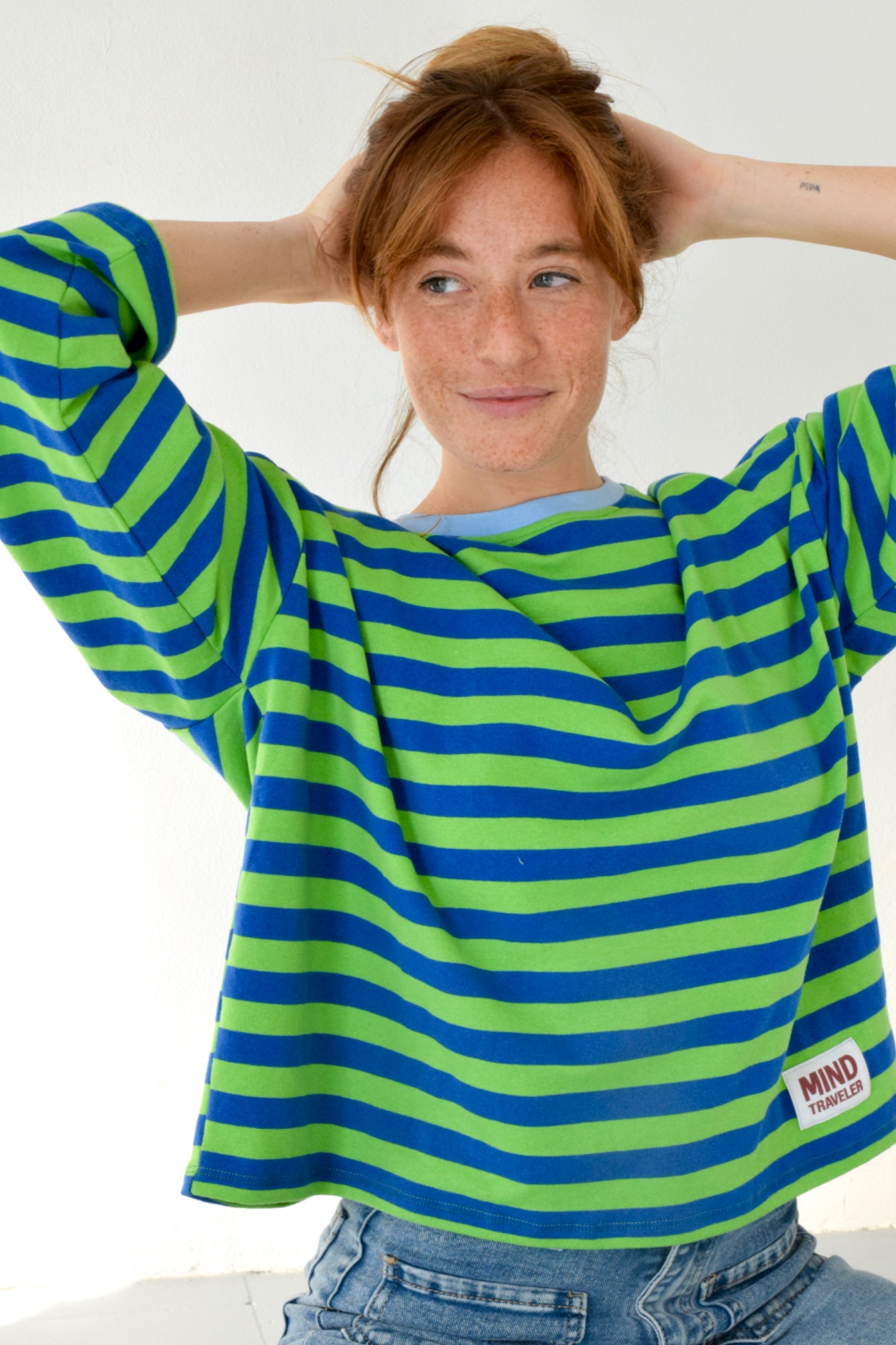 Núria Green and Navy T-shirt