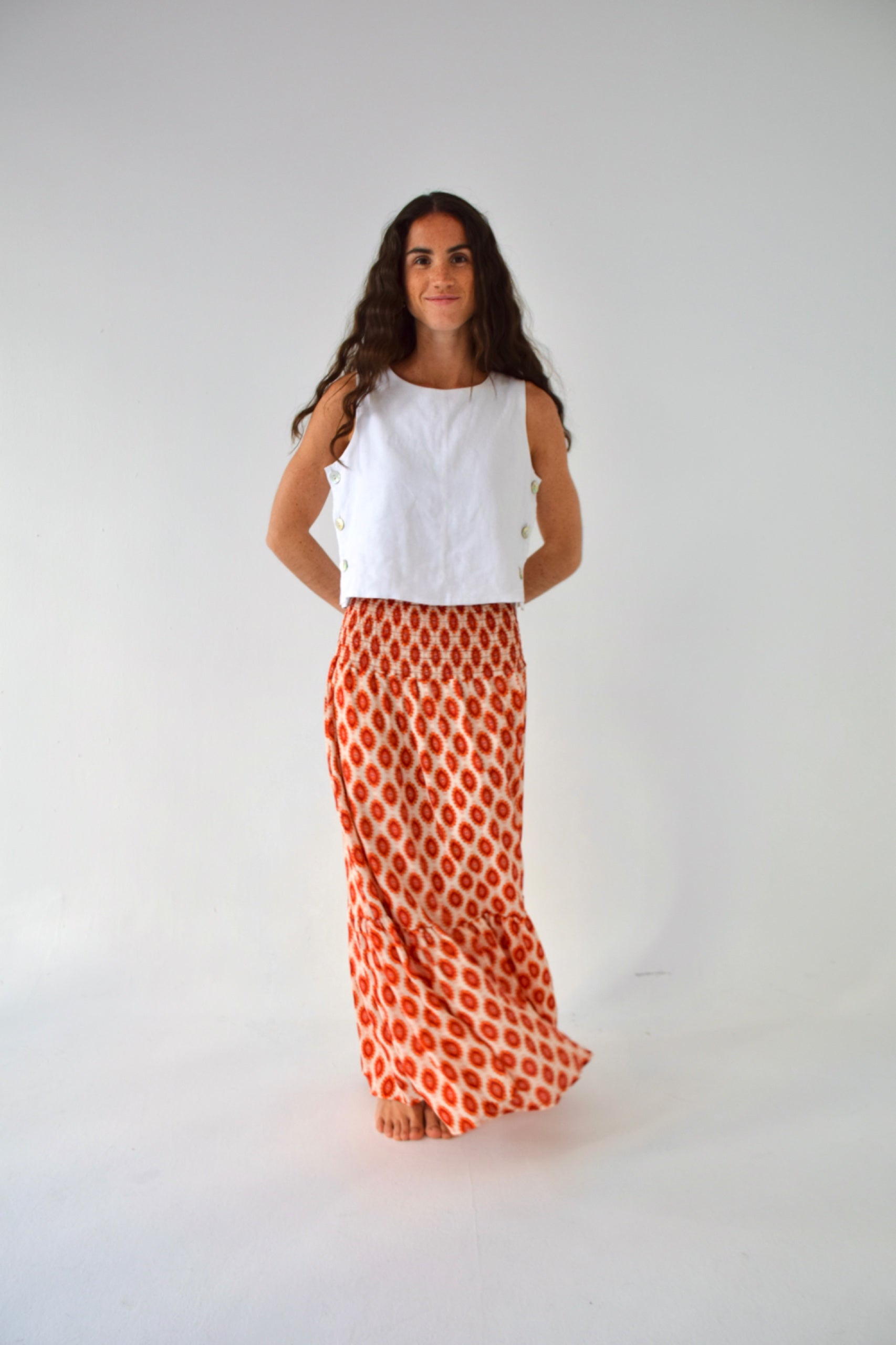 Indi Orange Skirt