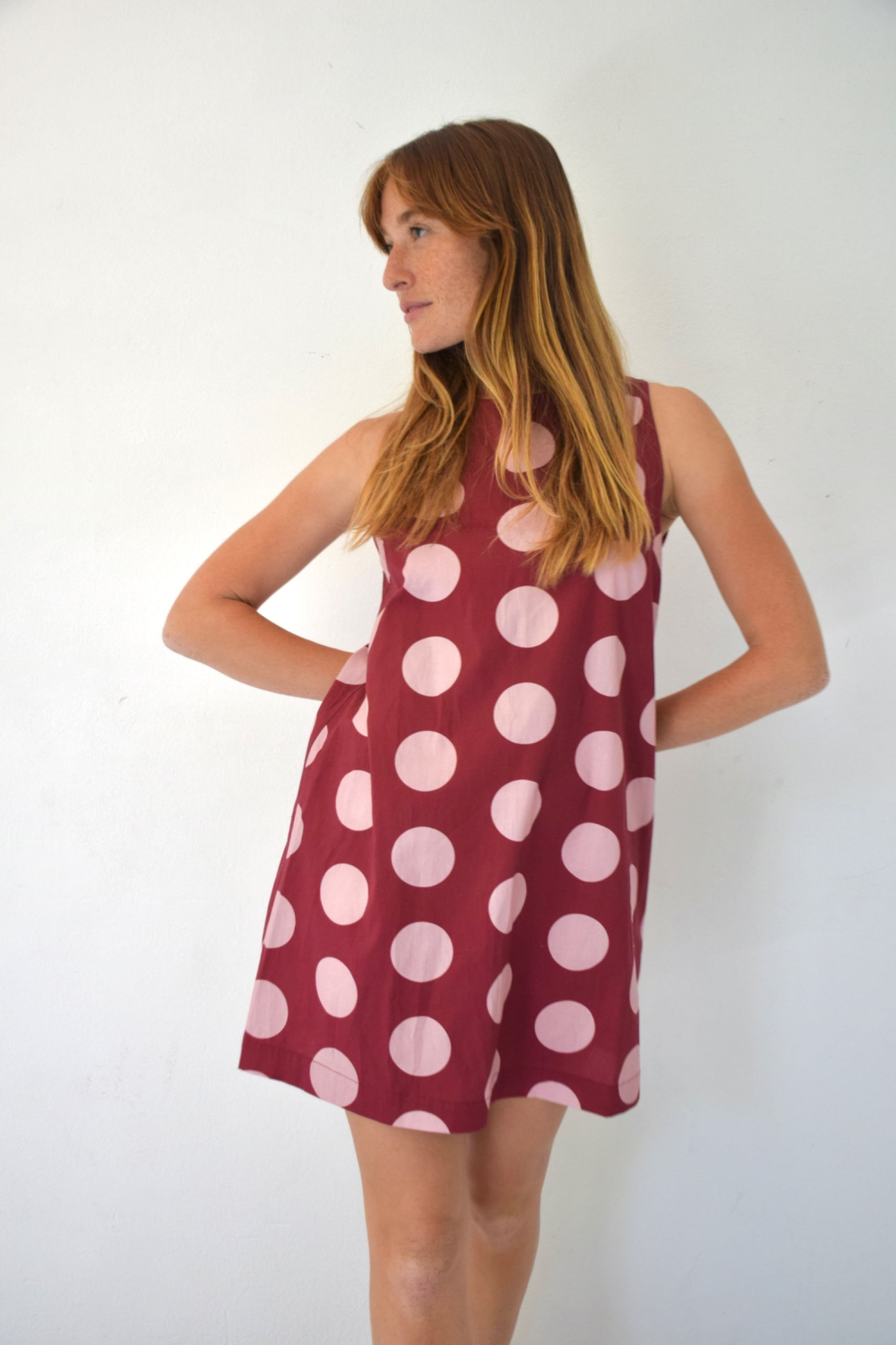 Macarena Burgundy Dress