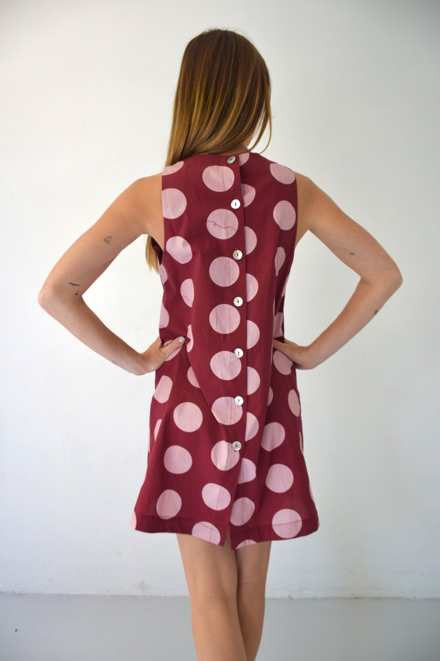 Macarena Burgundy Dress