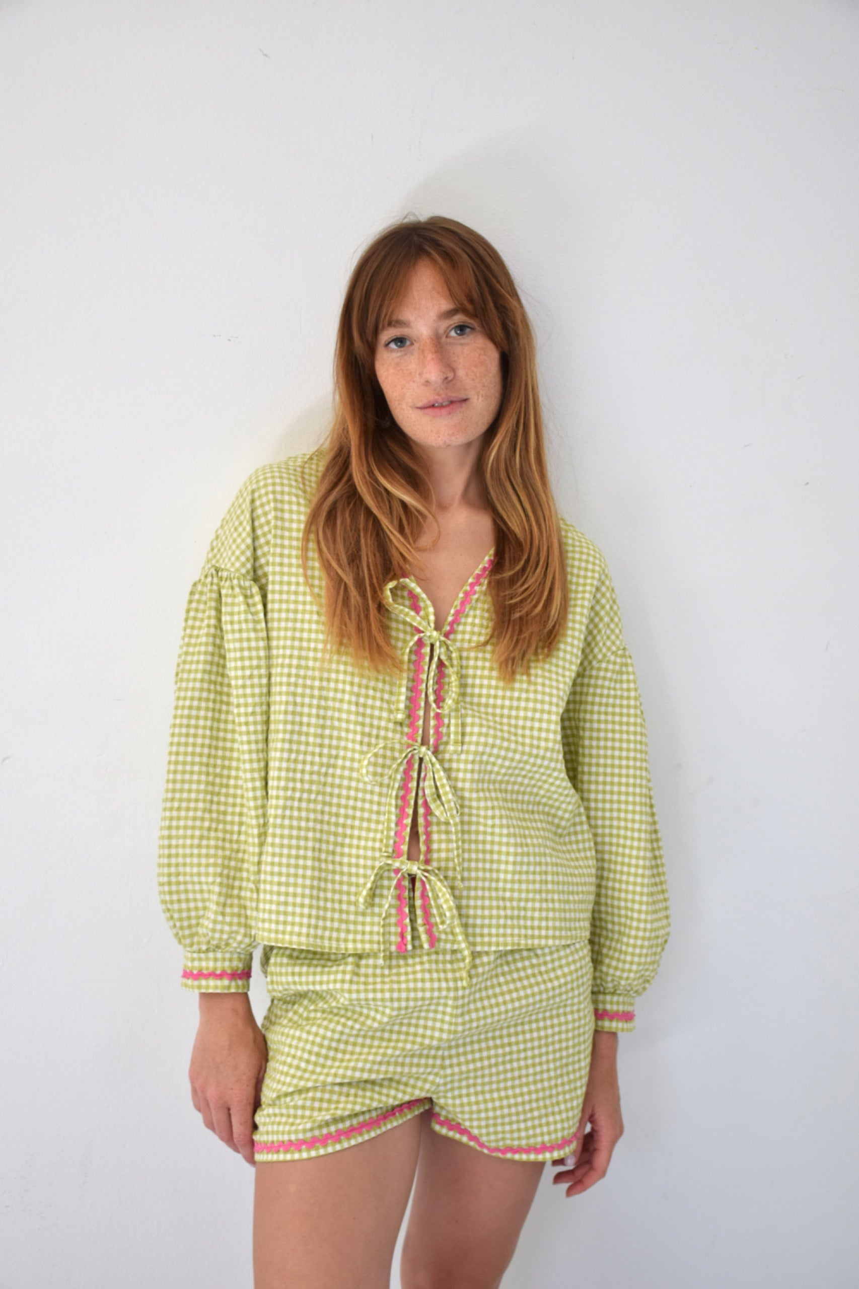 Green Vichy Shorts