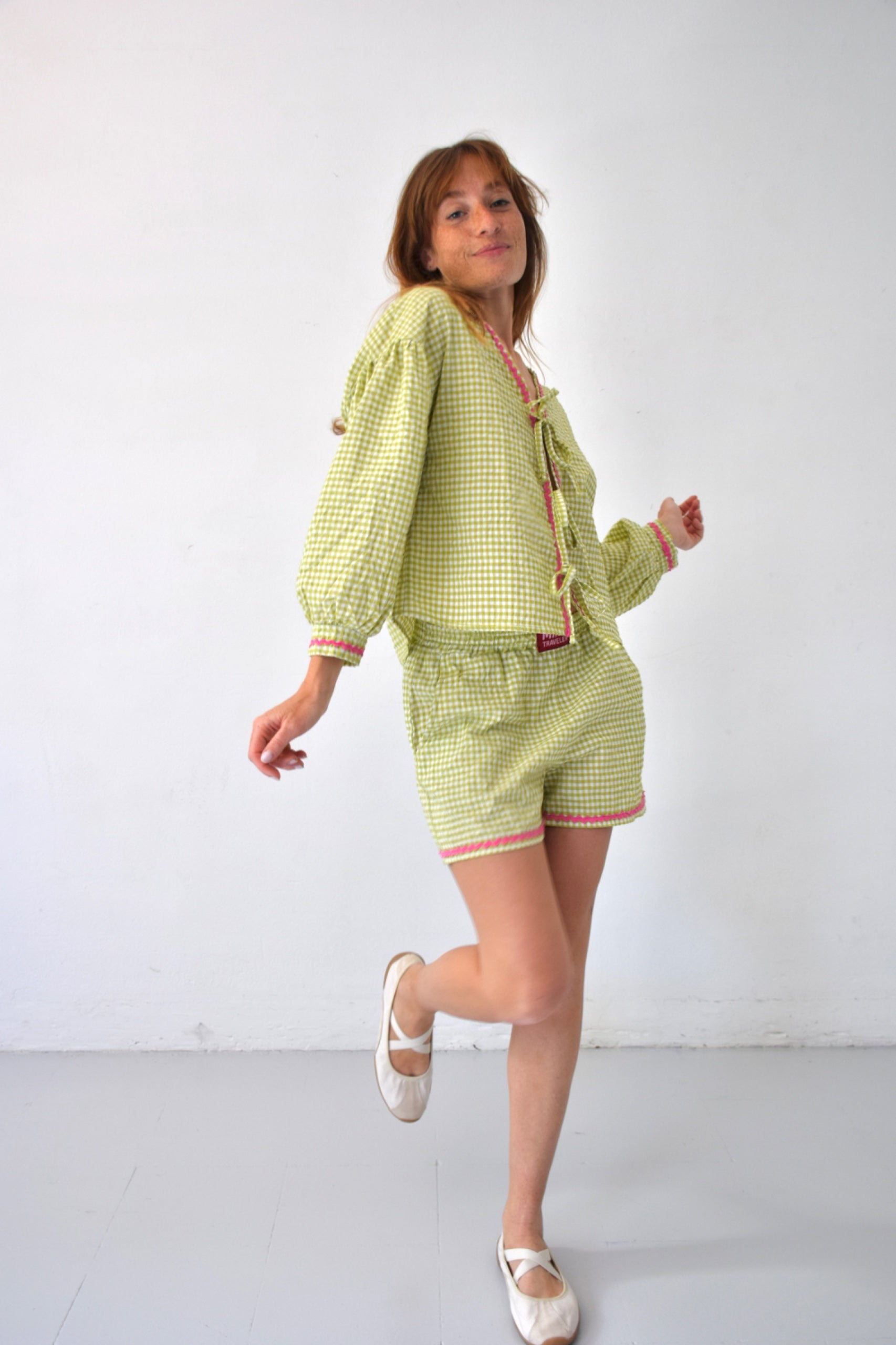 Green Vichy Shorts