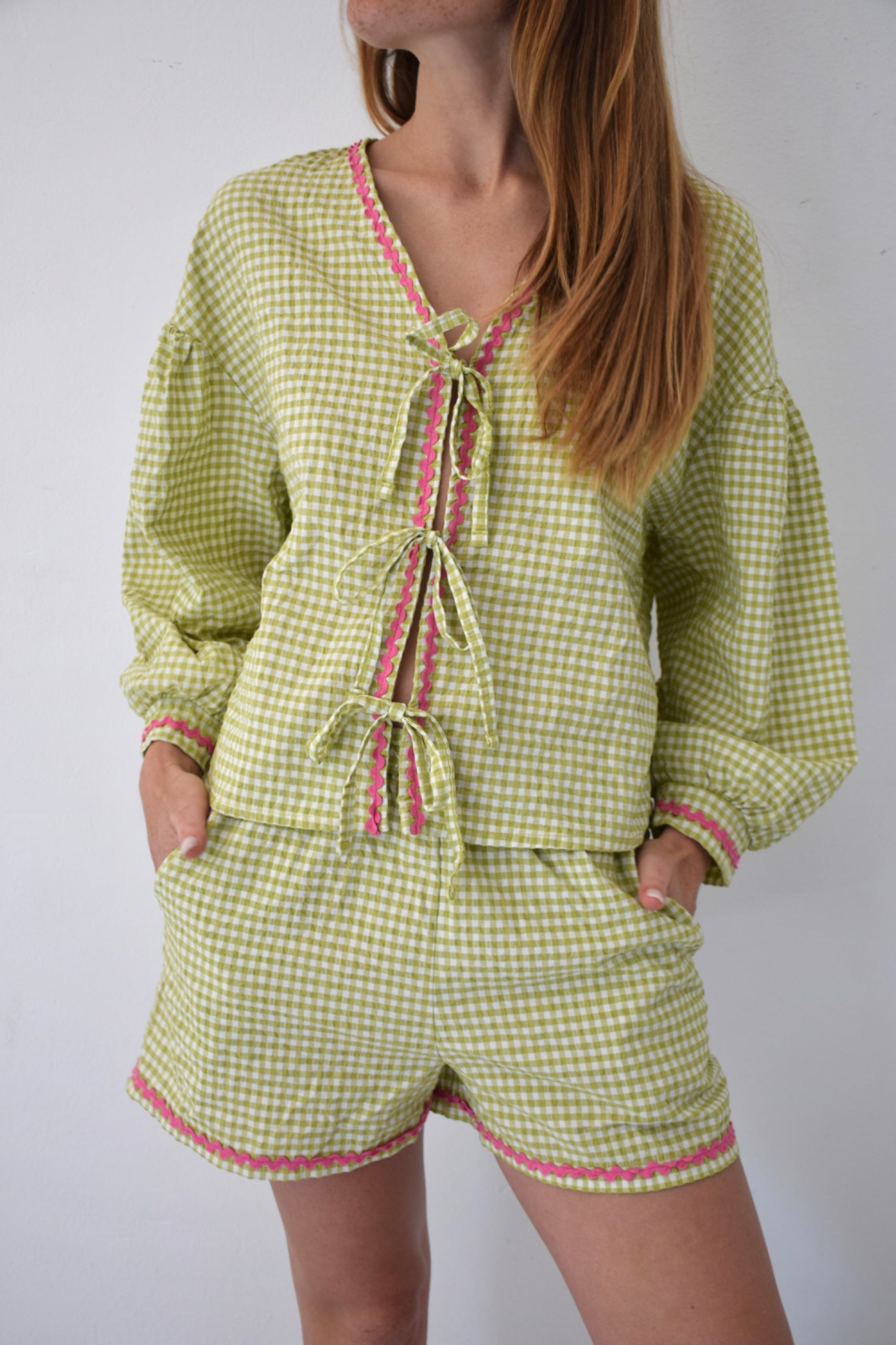 Marta Green Vichy Blouse