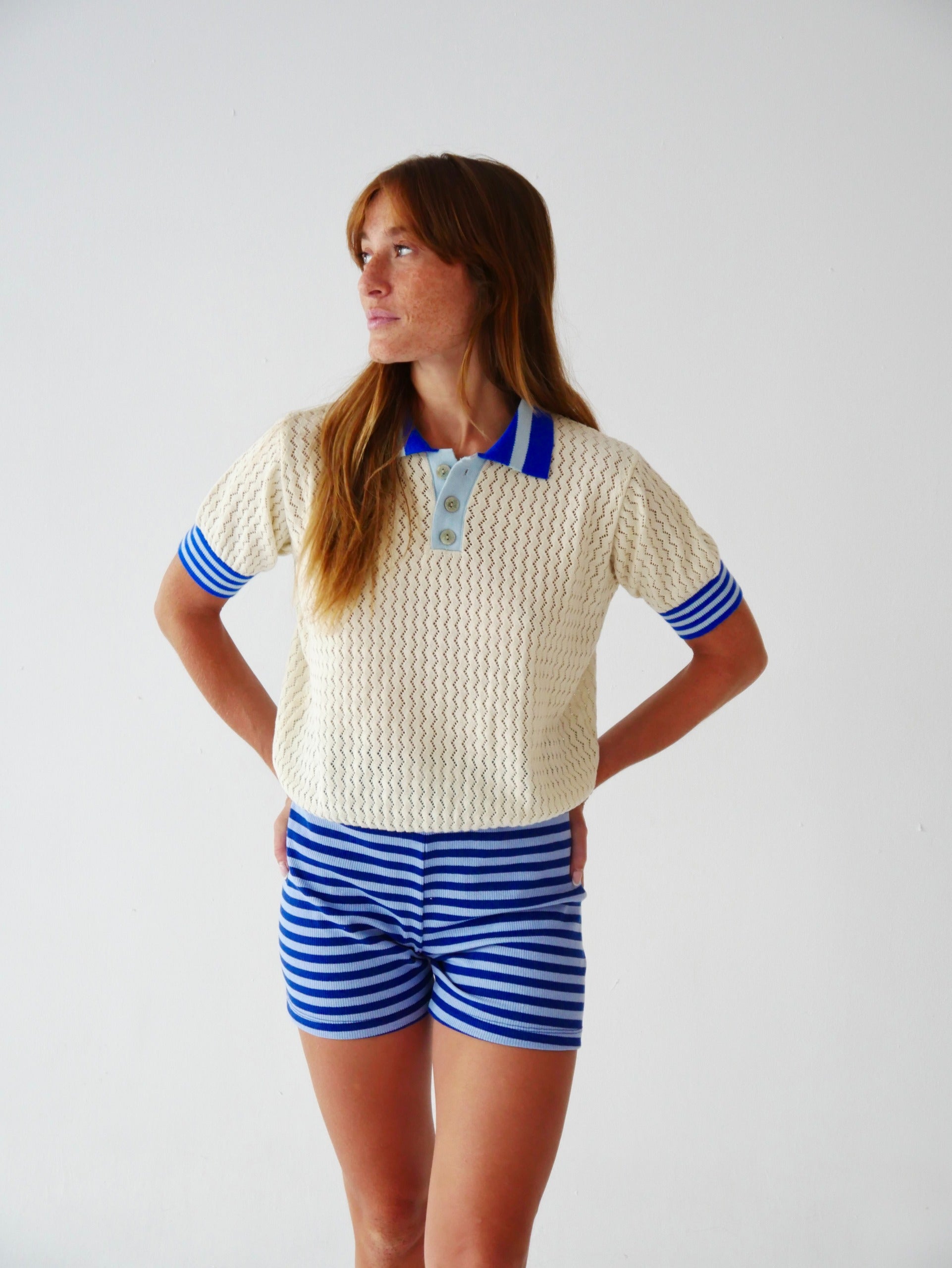 Polo Sara Azul y Celeste