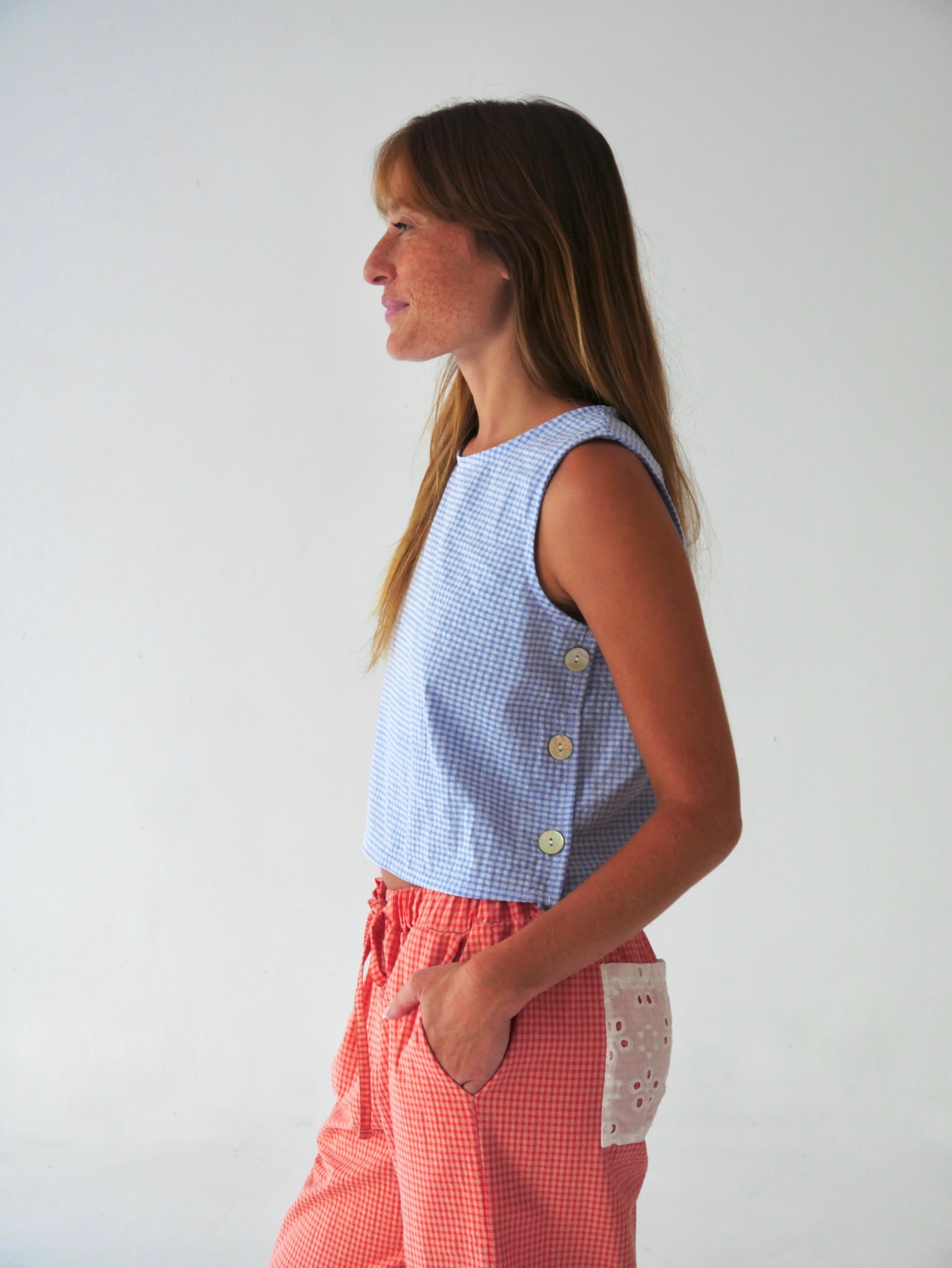 Top Claudia Vichy Sky Blue