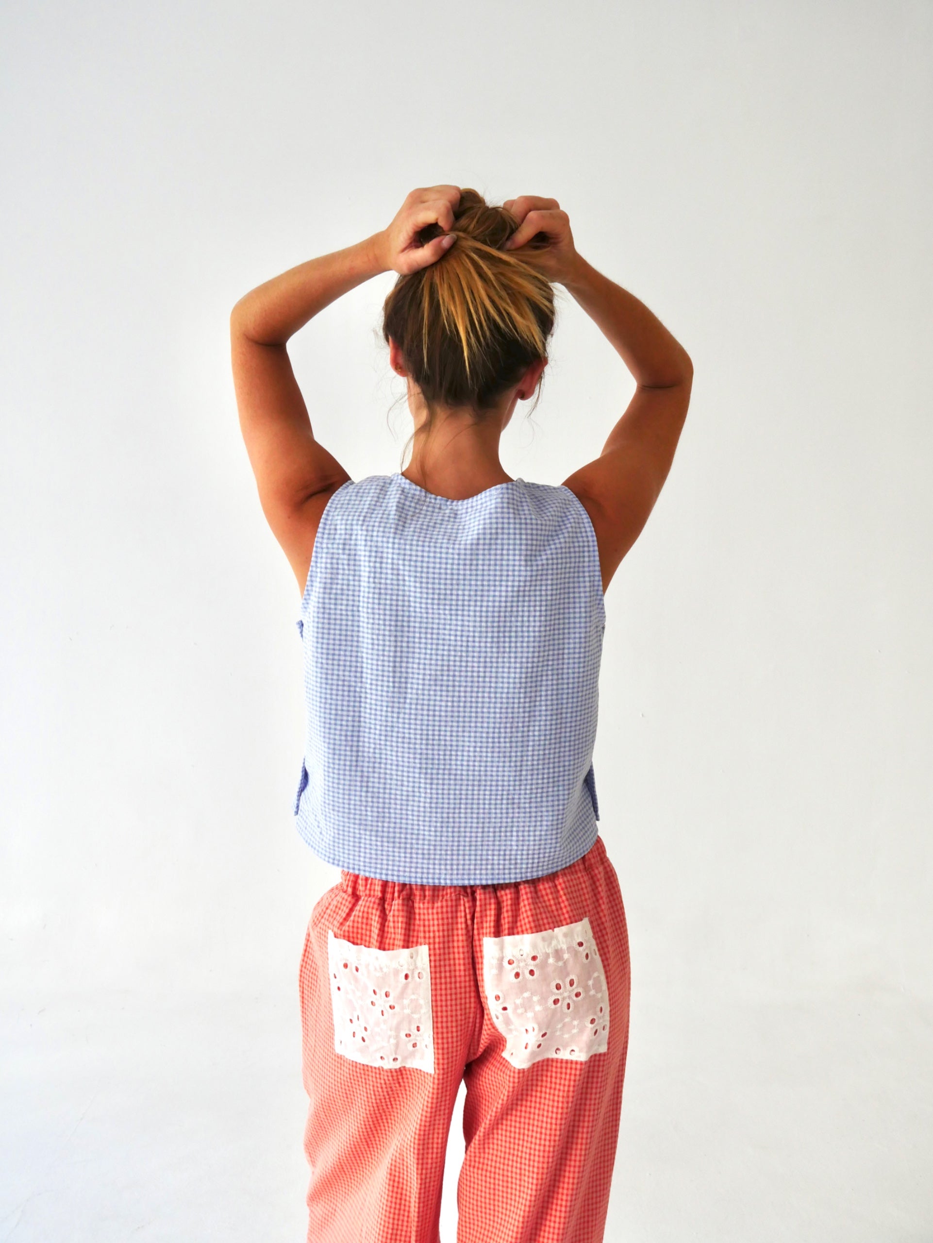 Top Claudia Vichy Sky Blue