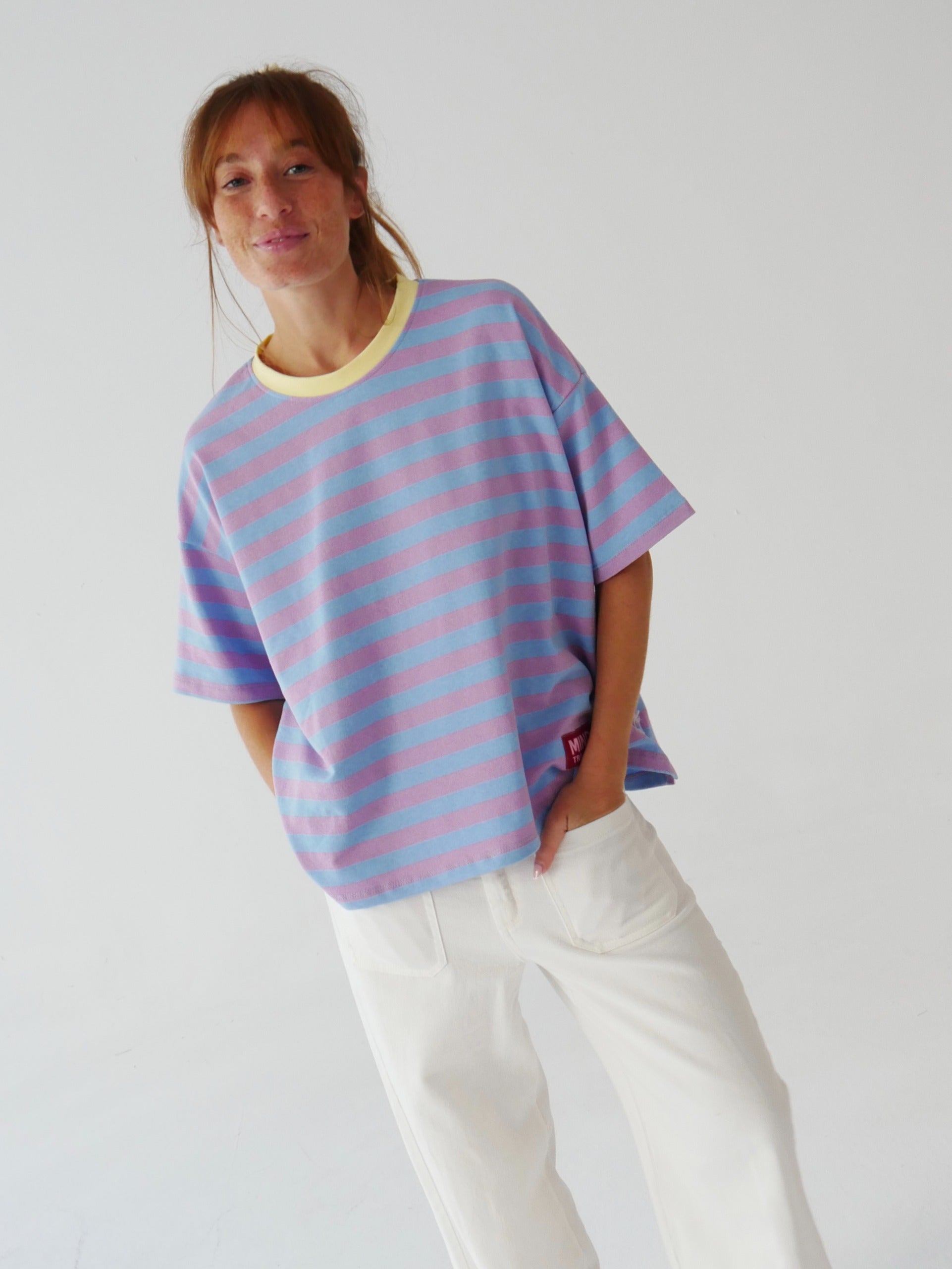Nunu Lilac and Sky Blue T-Shirt