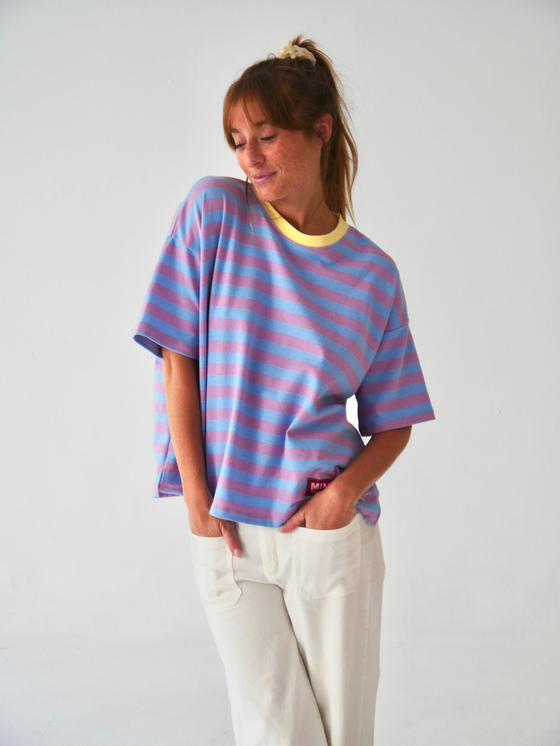 Nunu Lilac and Sky Blue T-Shirt