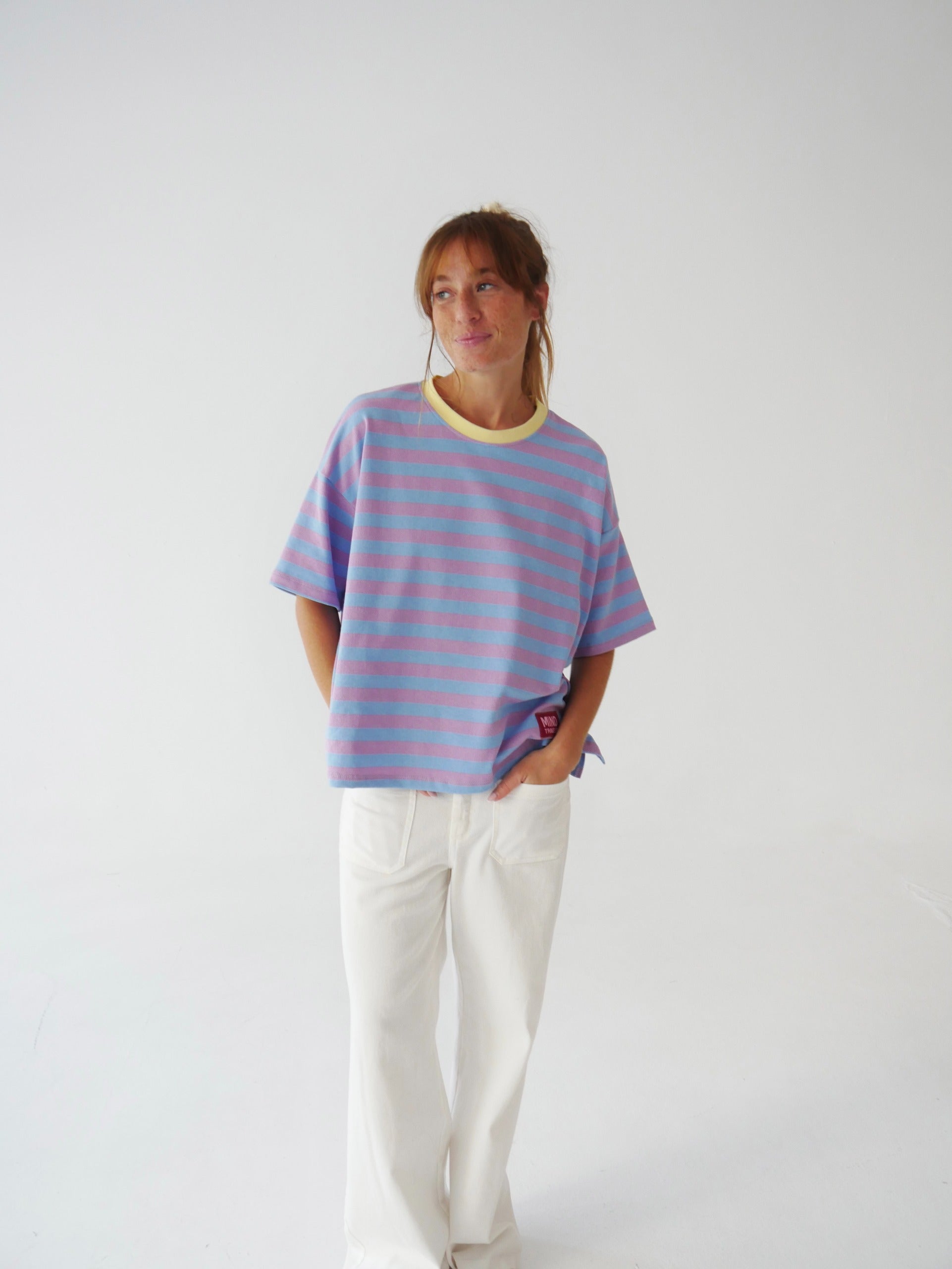 Nunu Lilac and Sky Blue T-Shirt