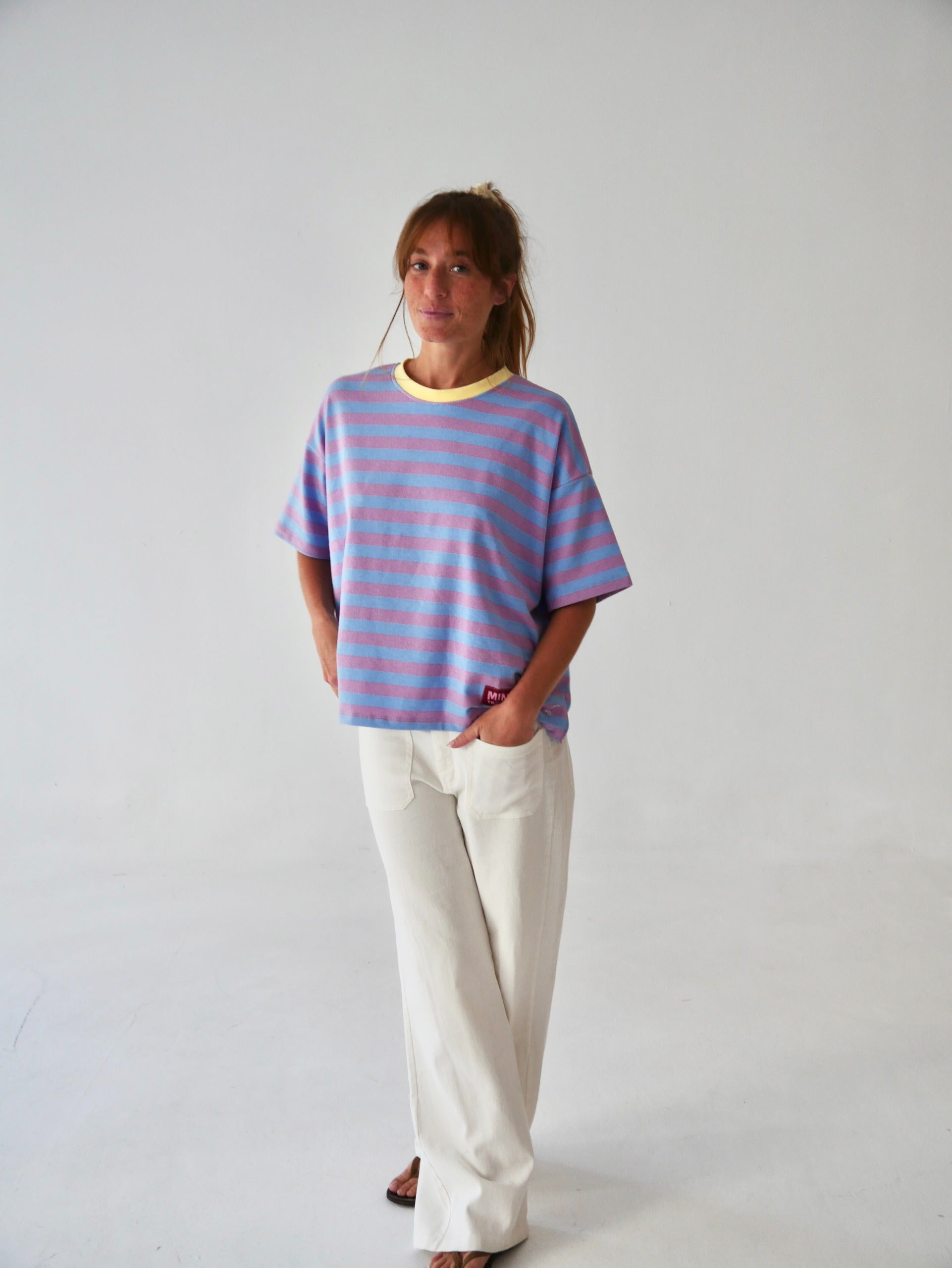Nunu Lilac and Sky Blue T-Shirt