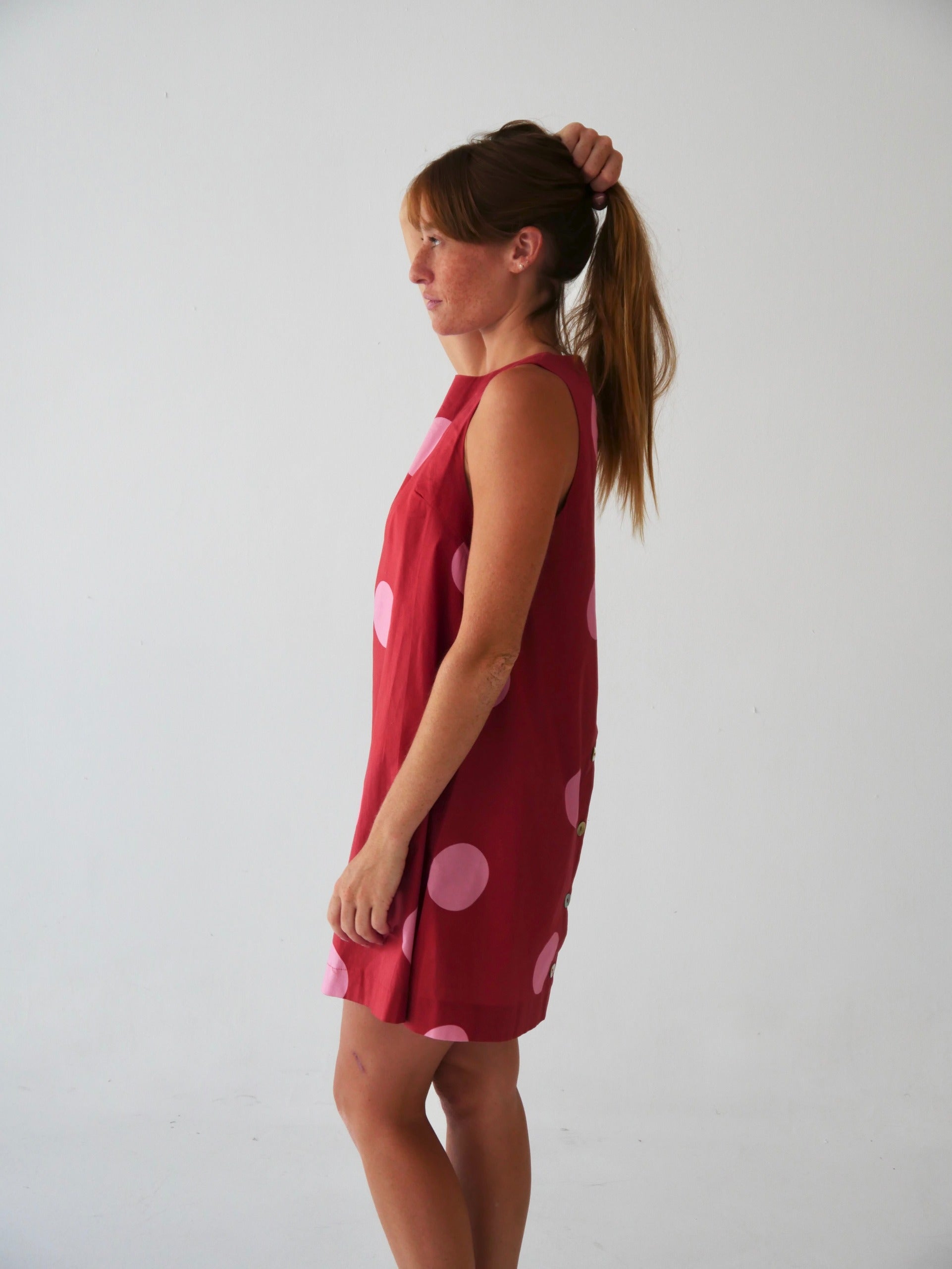 Macarena Burgundy Dress