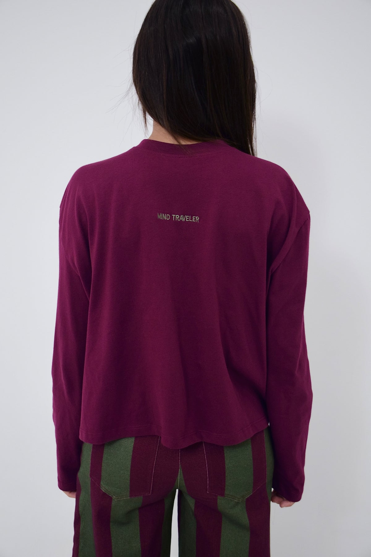 Camiseta Ágata Manga Larga Burgundy