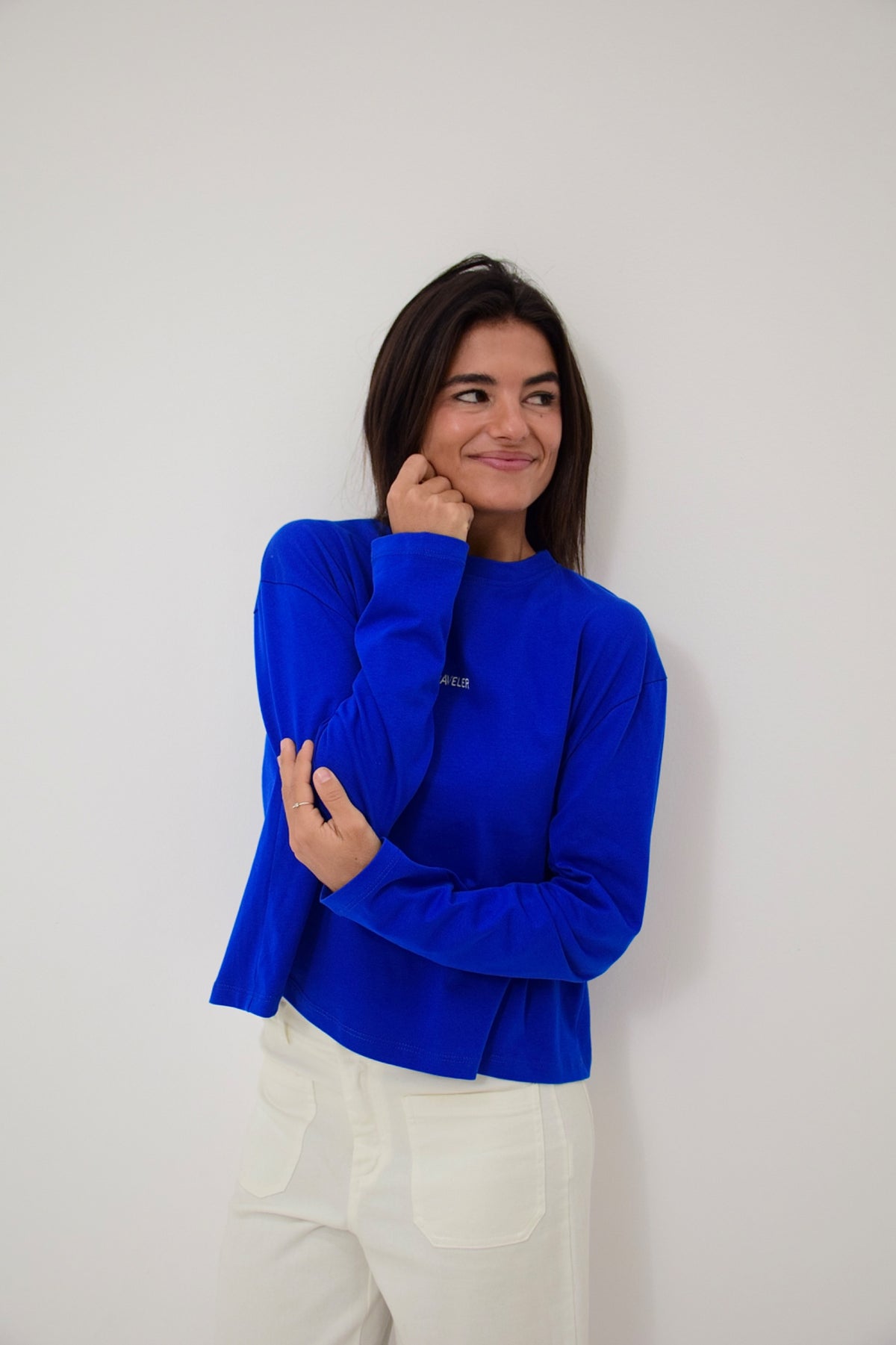 Camiseta Ágata Manga Larga Azul