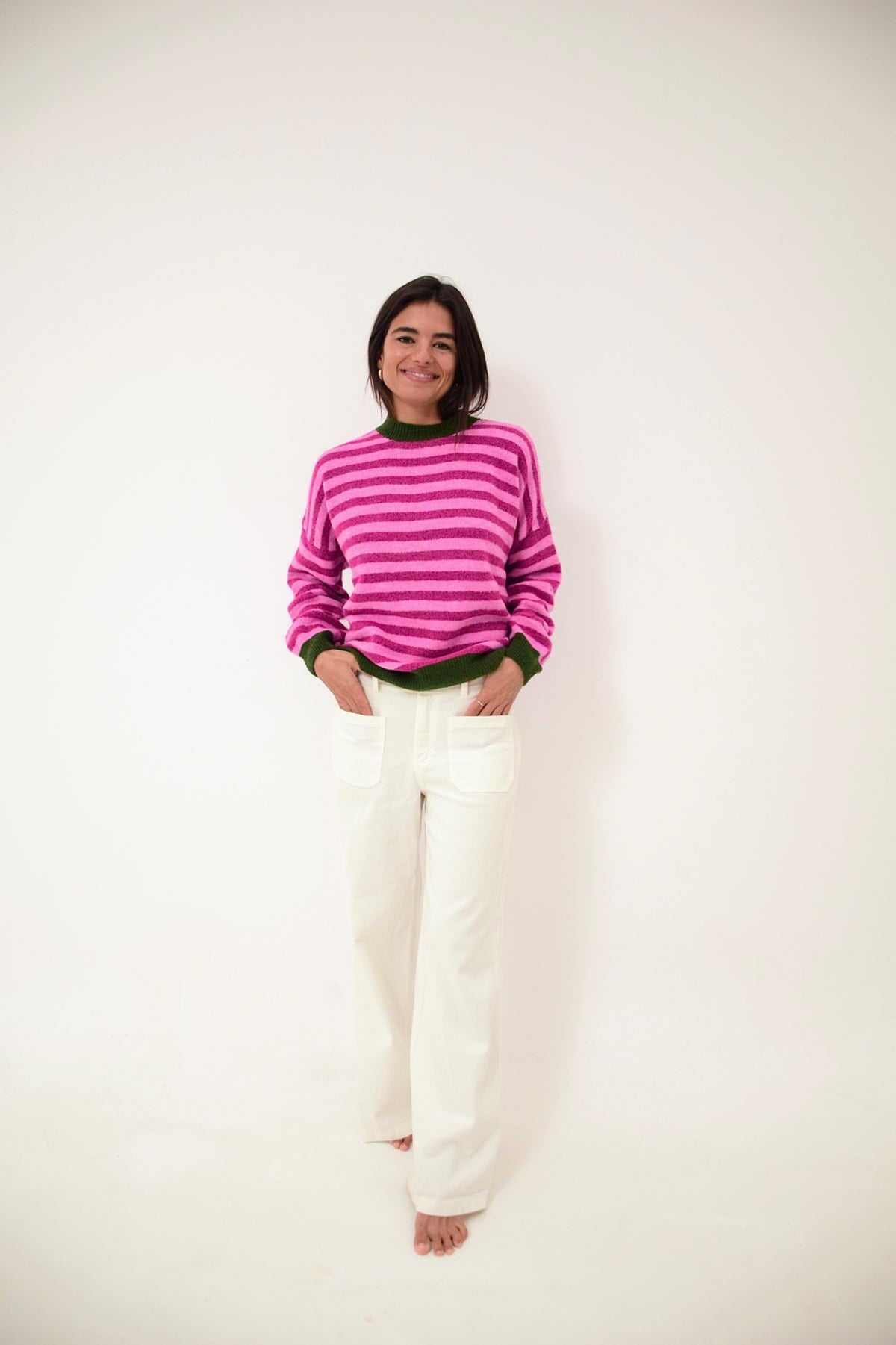 Jersey Pia Rosa y Verde