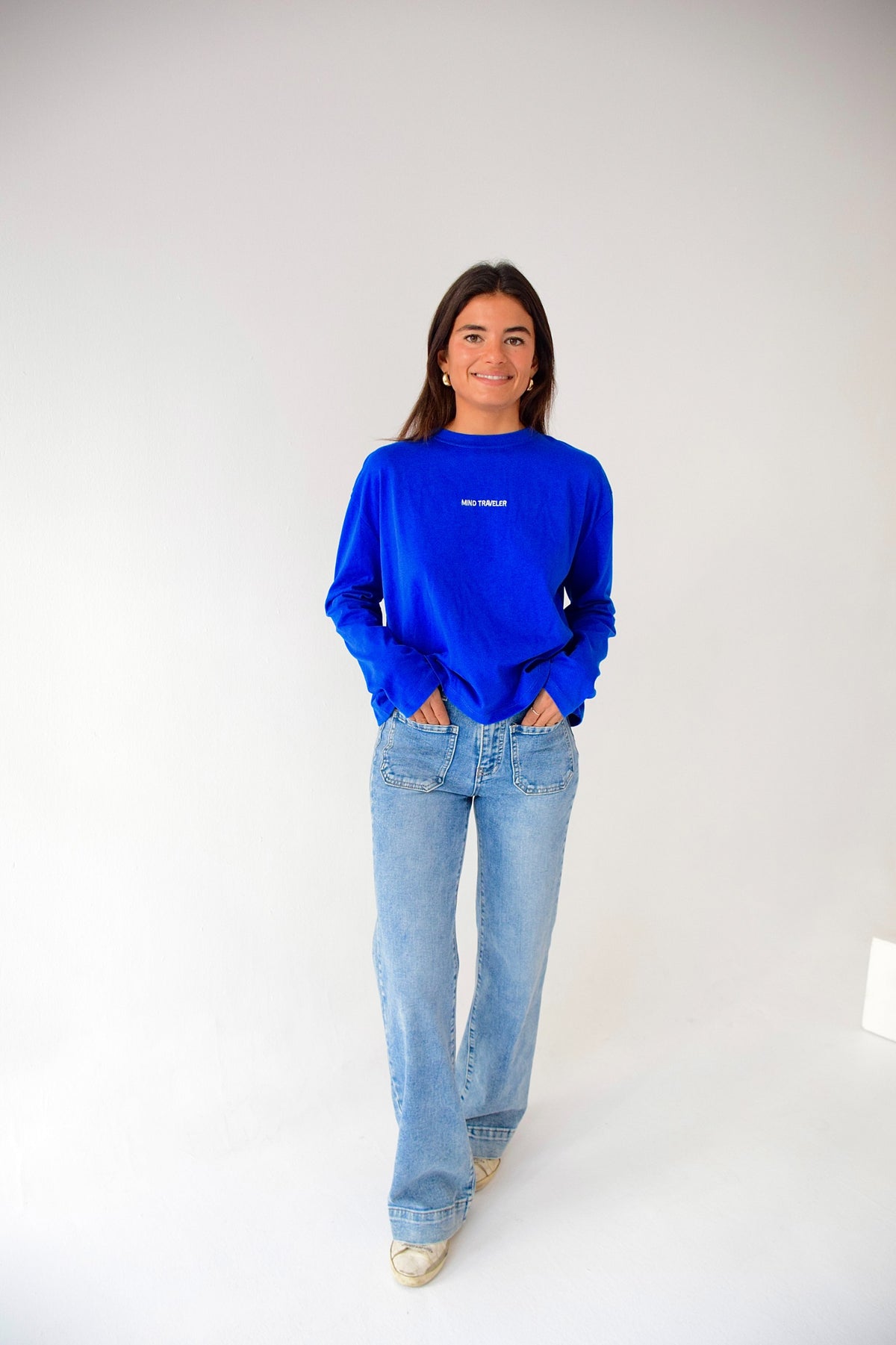 Camiseta Ágata Manga Larga Azul
