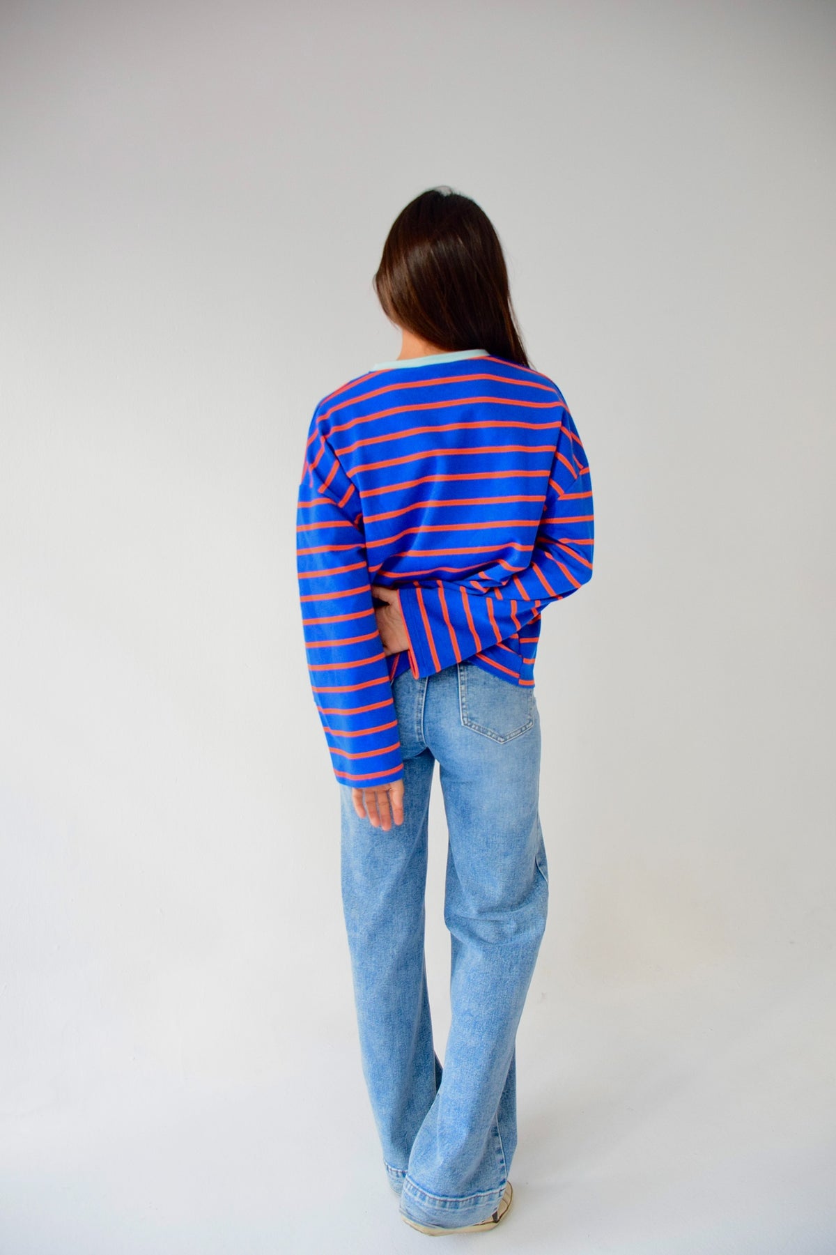 Camiseta Míriam Azul y Naranja