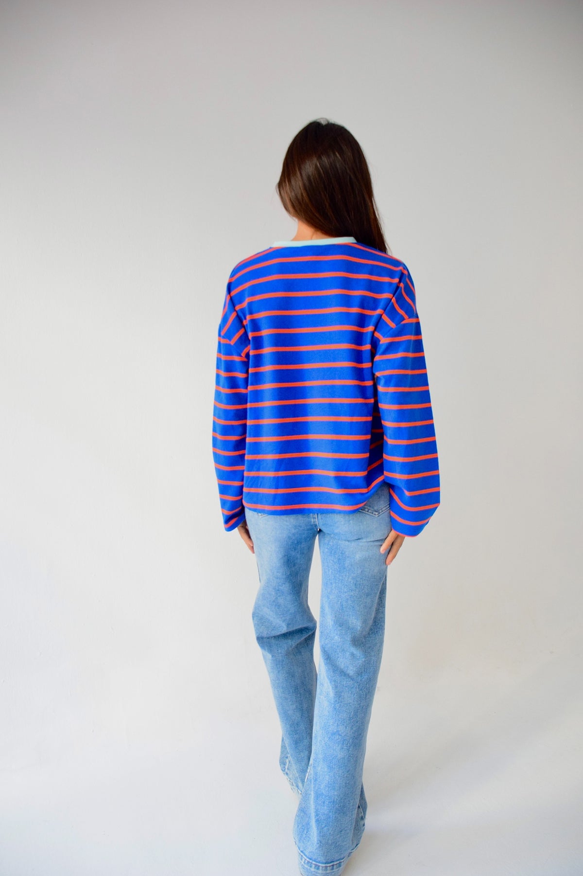 Camiseta Míriam Azul y Naranja
