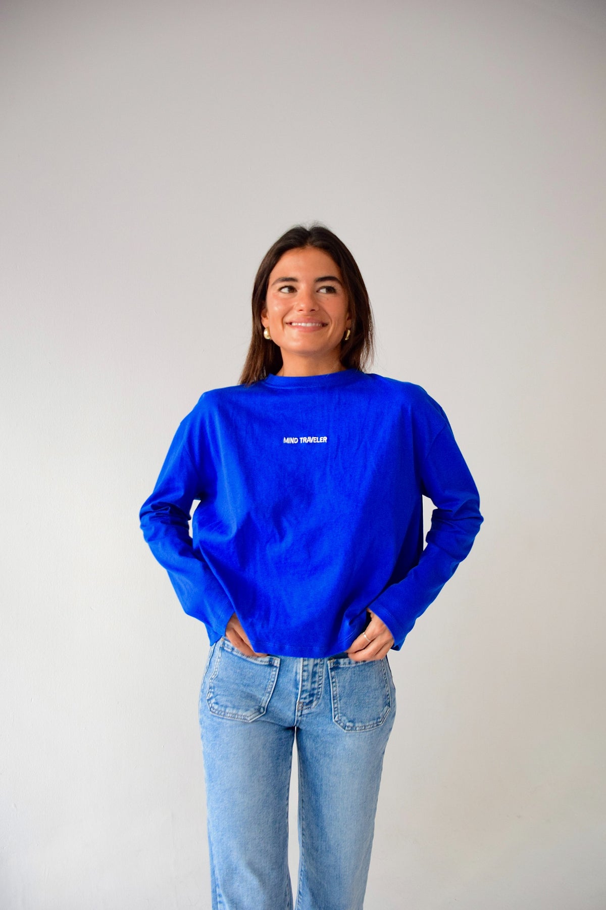 Camiseta Ágata Manga Larga Azul