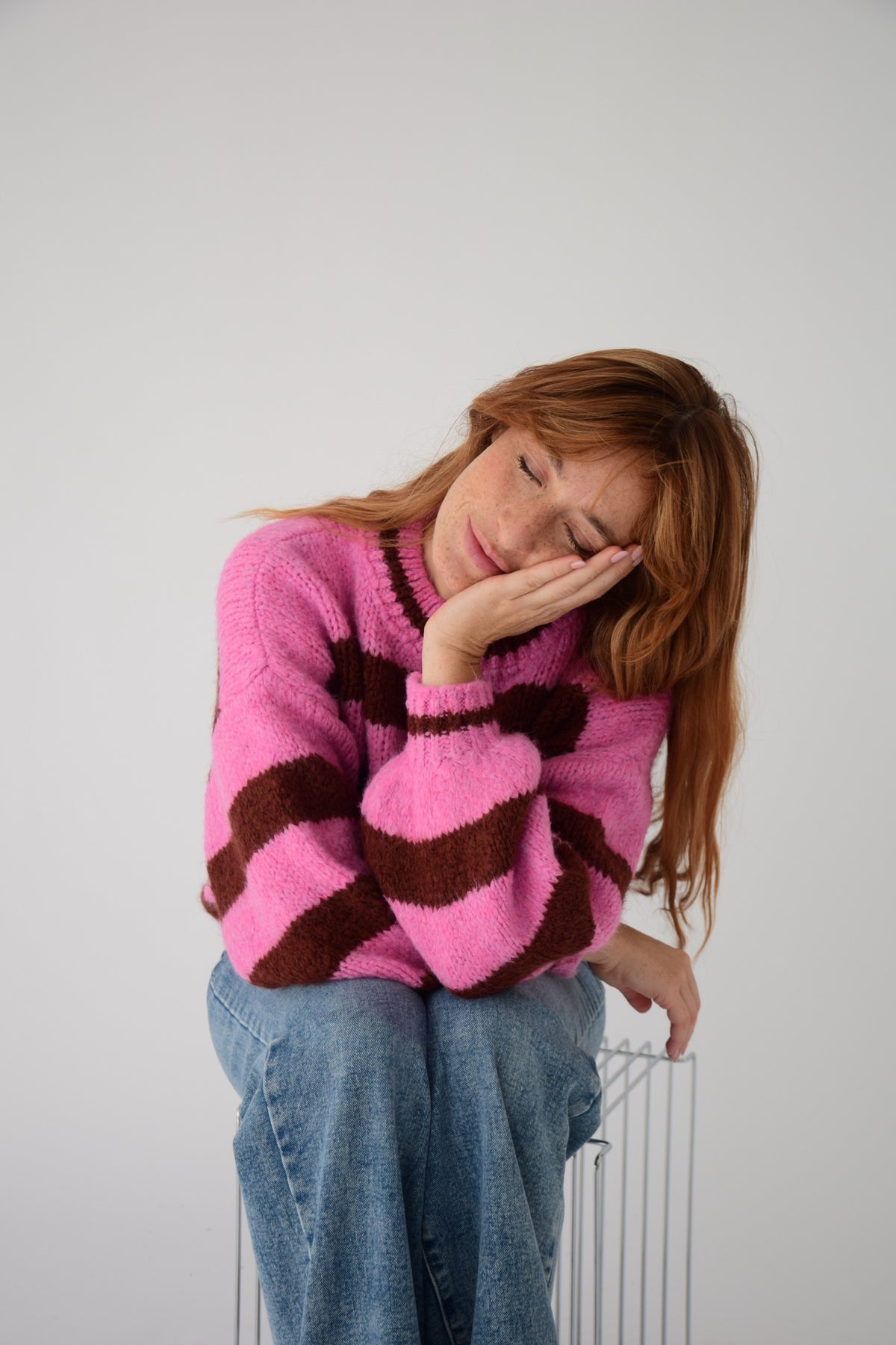 Brown and Pink Aura Sweater