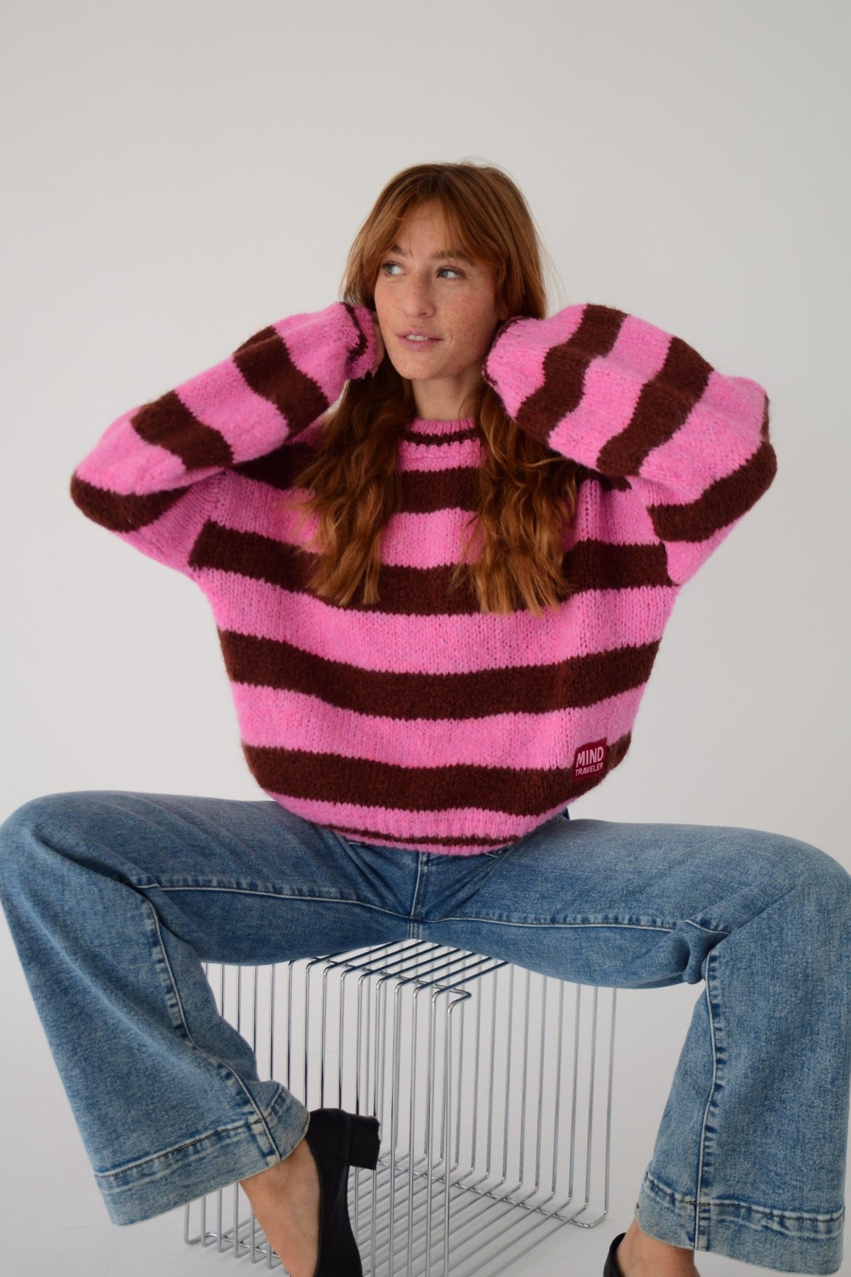 Brown and Pink Aura Sweater