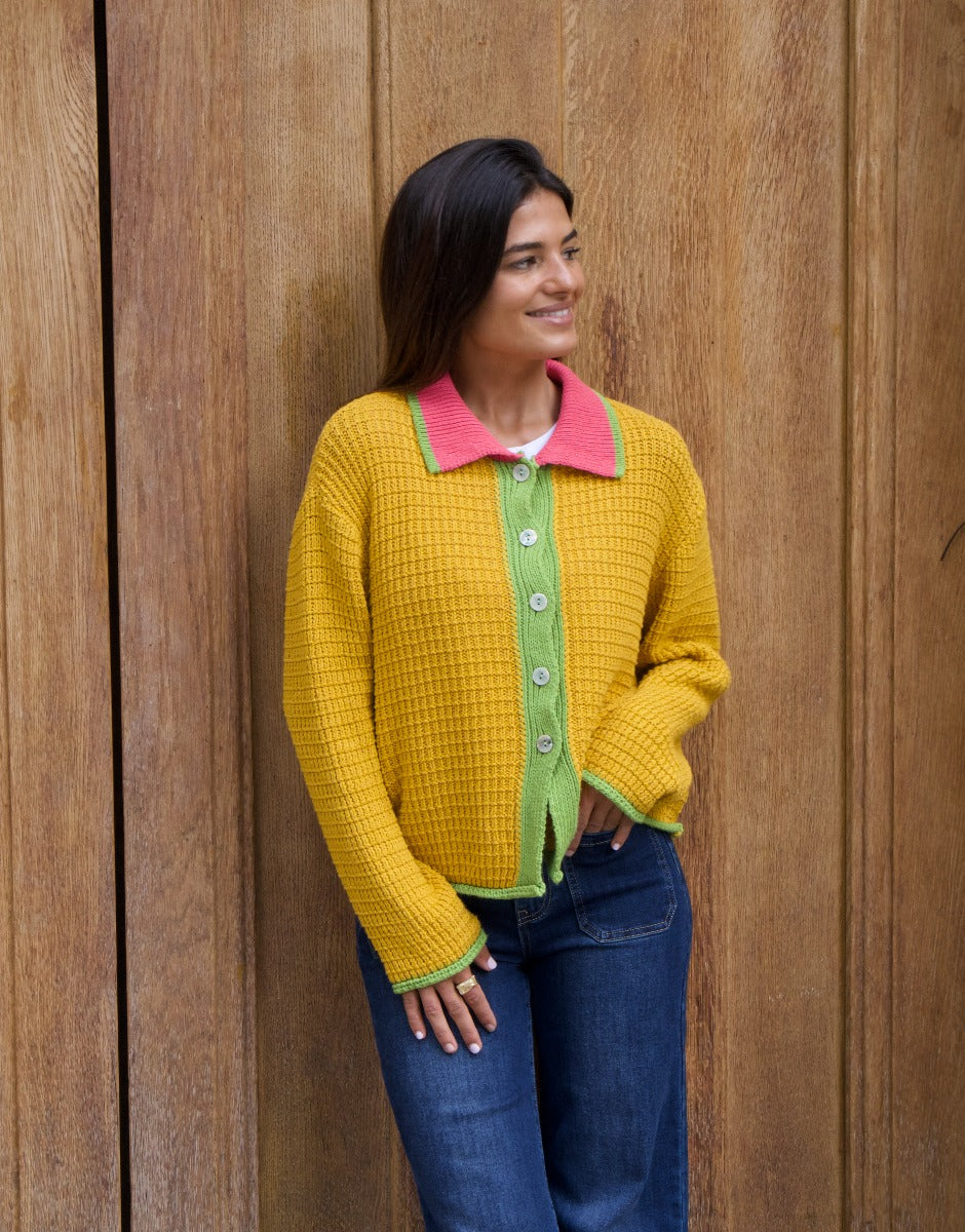 Tina Mustard Cardigan