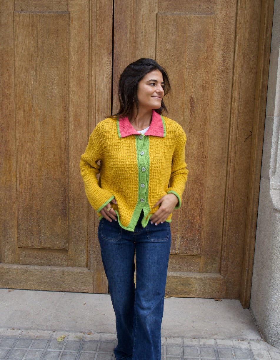 Tina Mustard Cardigan