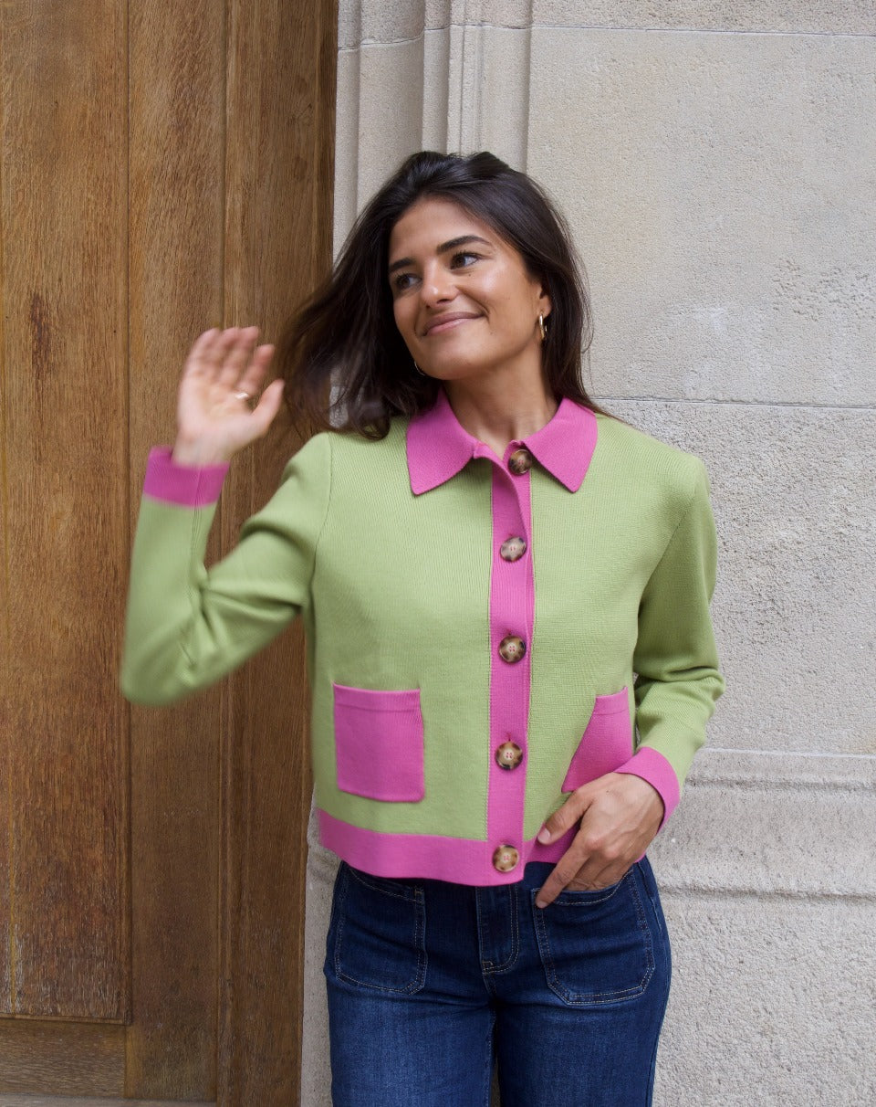 Green Dahlia Cardigan