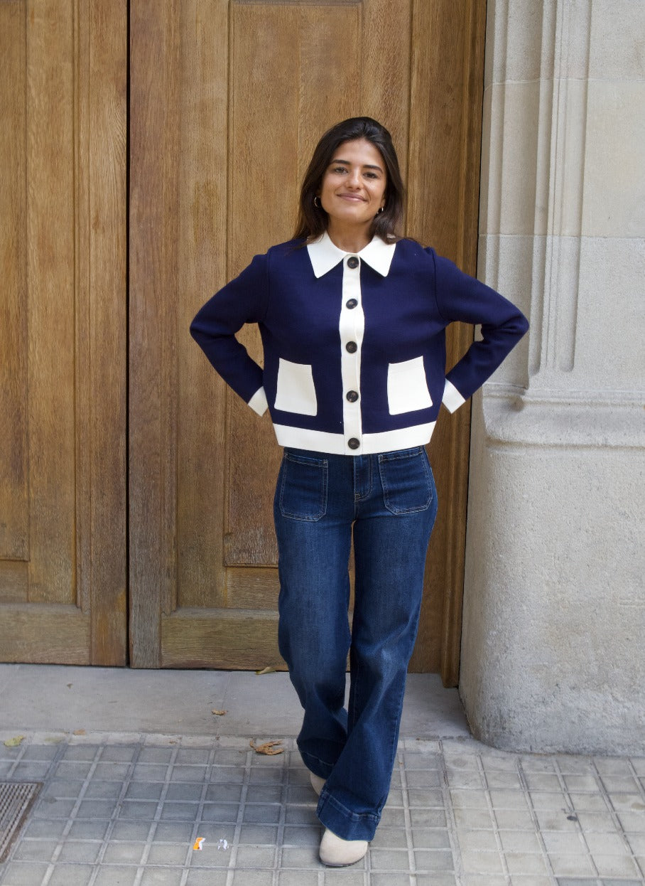 Dalia Navy Cardigan
