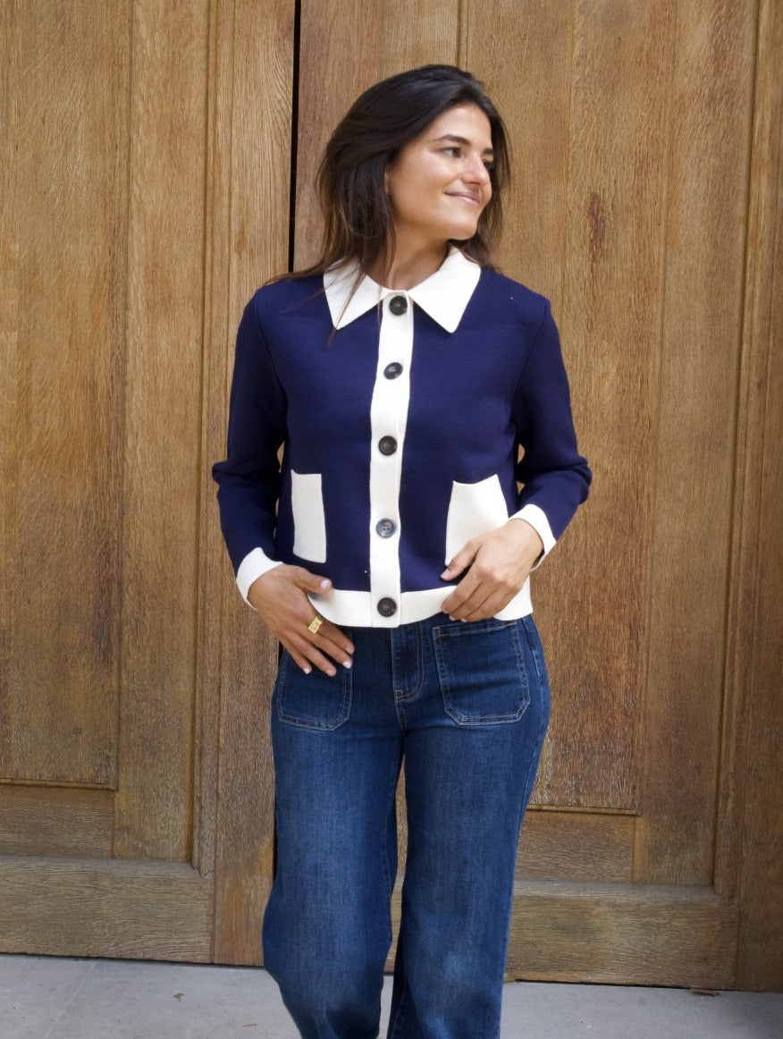 Dalia Navy Cardigan
