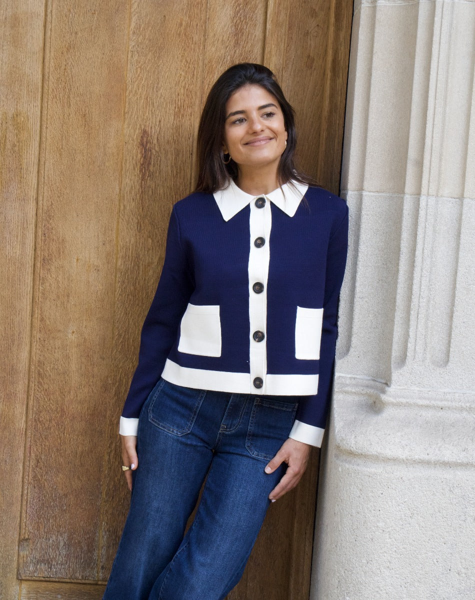 Dalia Navy Cardigan