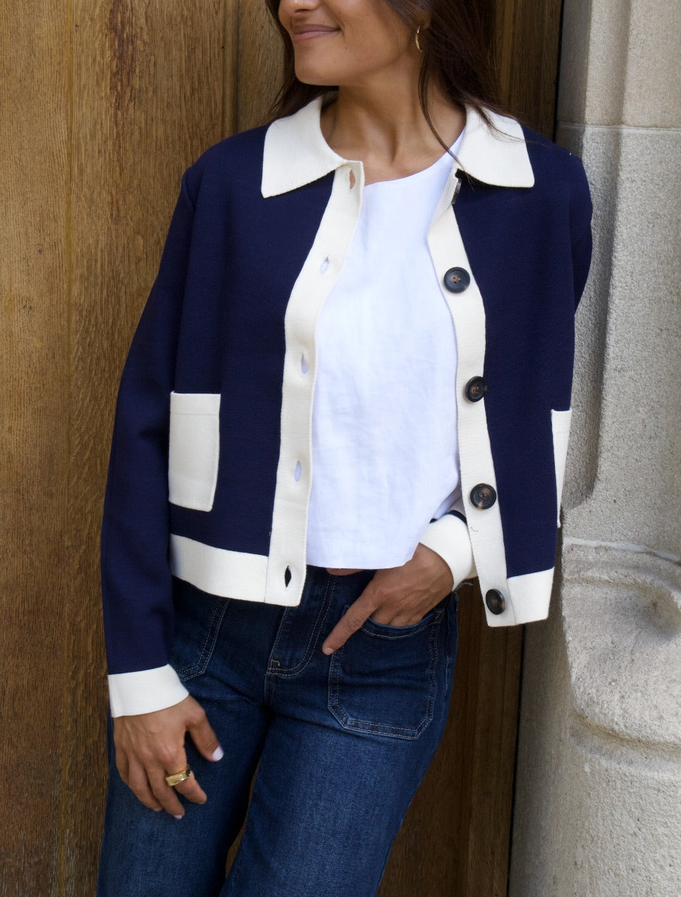 Dalia Navy Cardigan