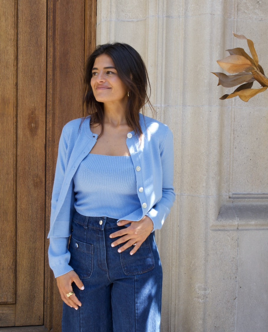 Cárdigan Inés Azul