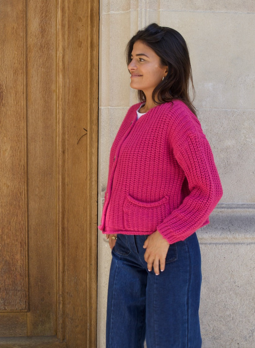 Cloe Fuchsia Cardigan