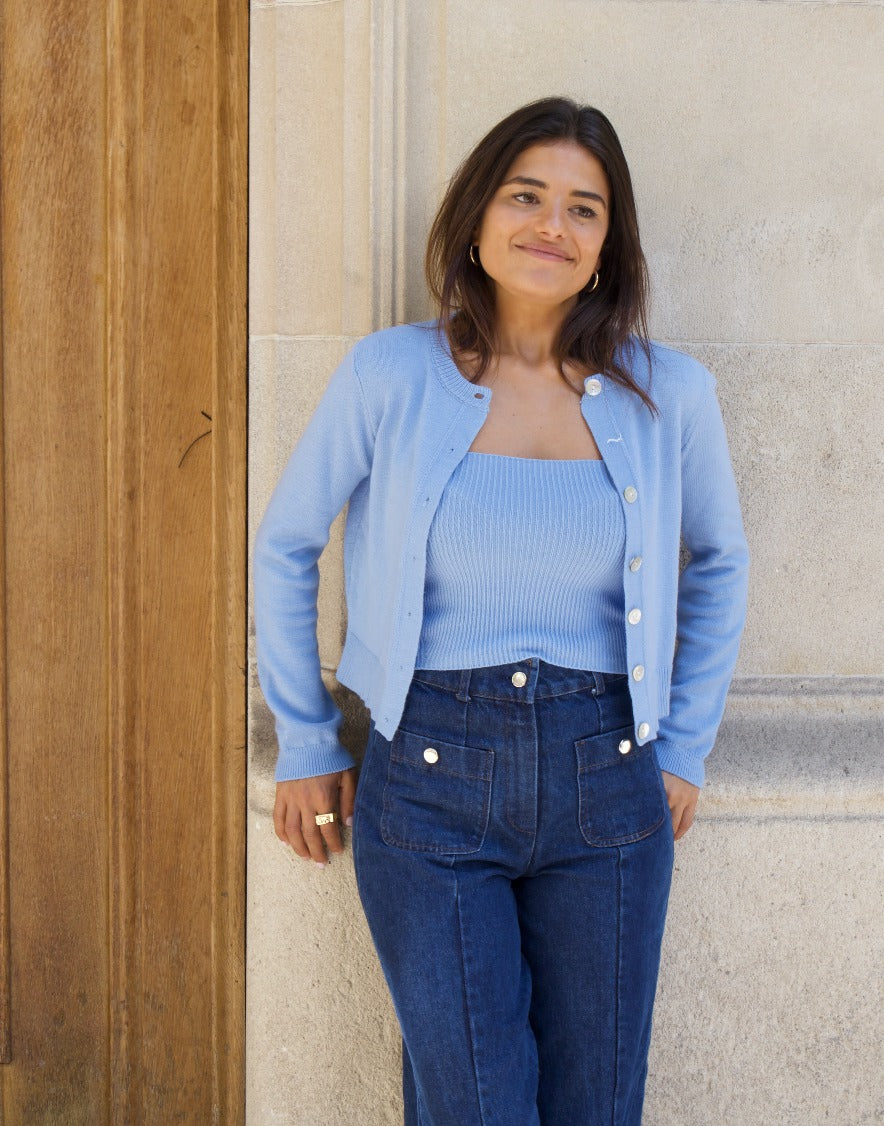 Inés Blue Cardigan