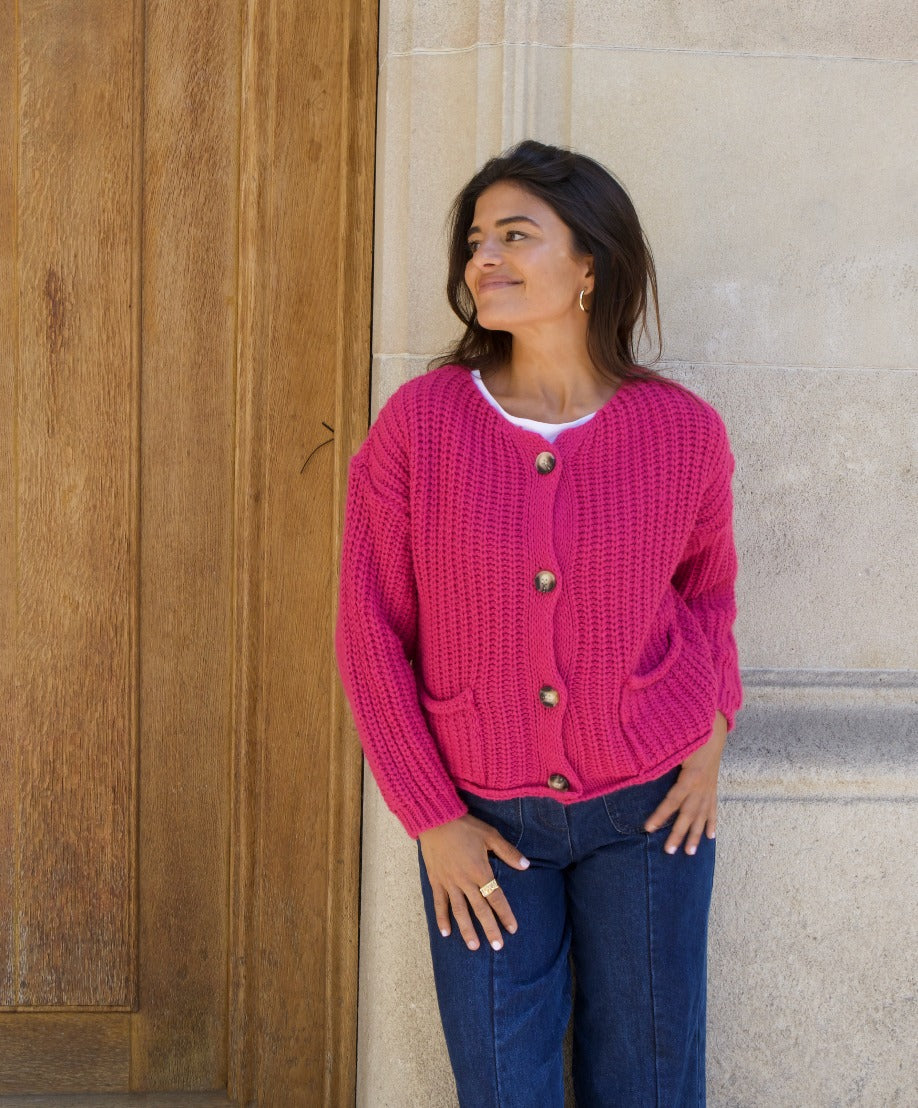 Cloe Fuchsia Cardigan