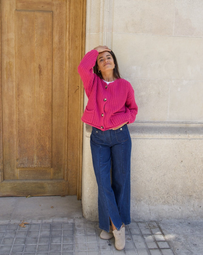 Cloe Fuchsia Cardigan