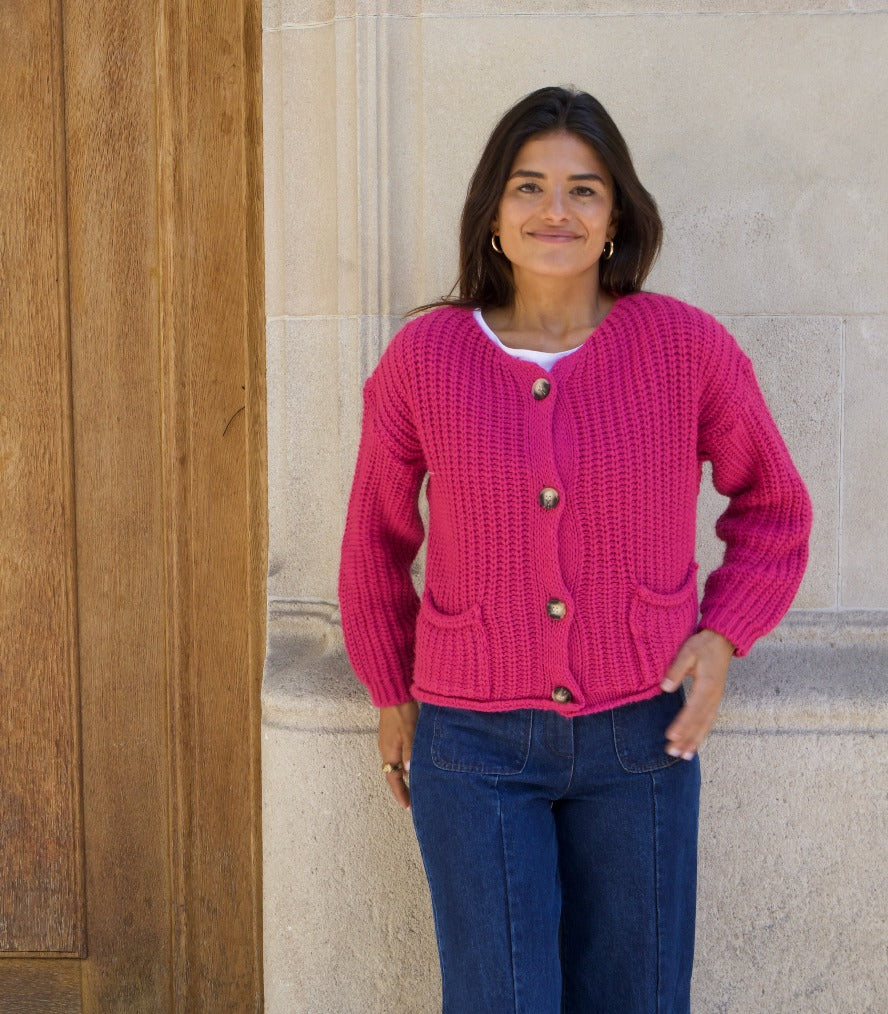 Cloe Fuchsia Cardigan
