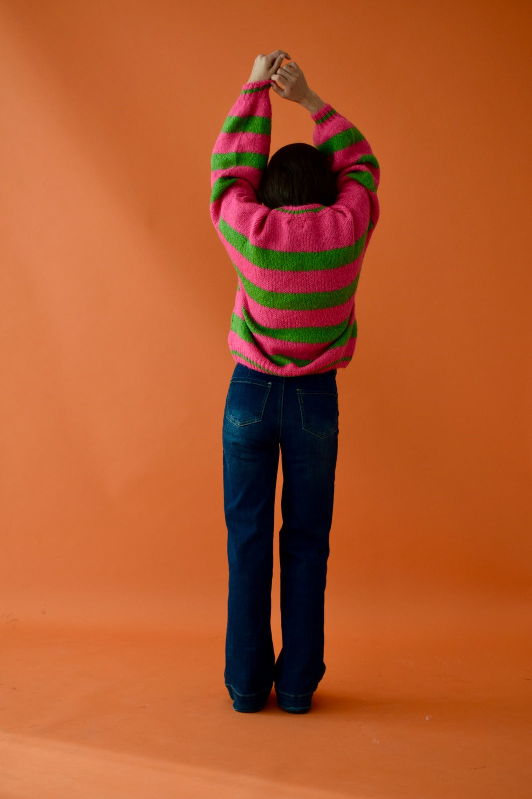 Aura Fuchsia and Green Sweater