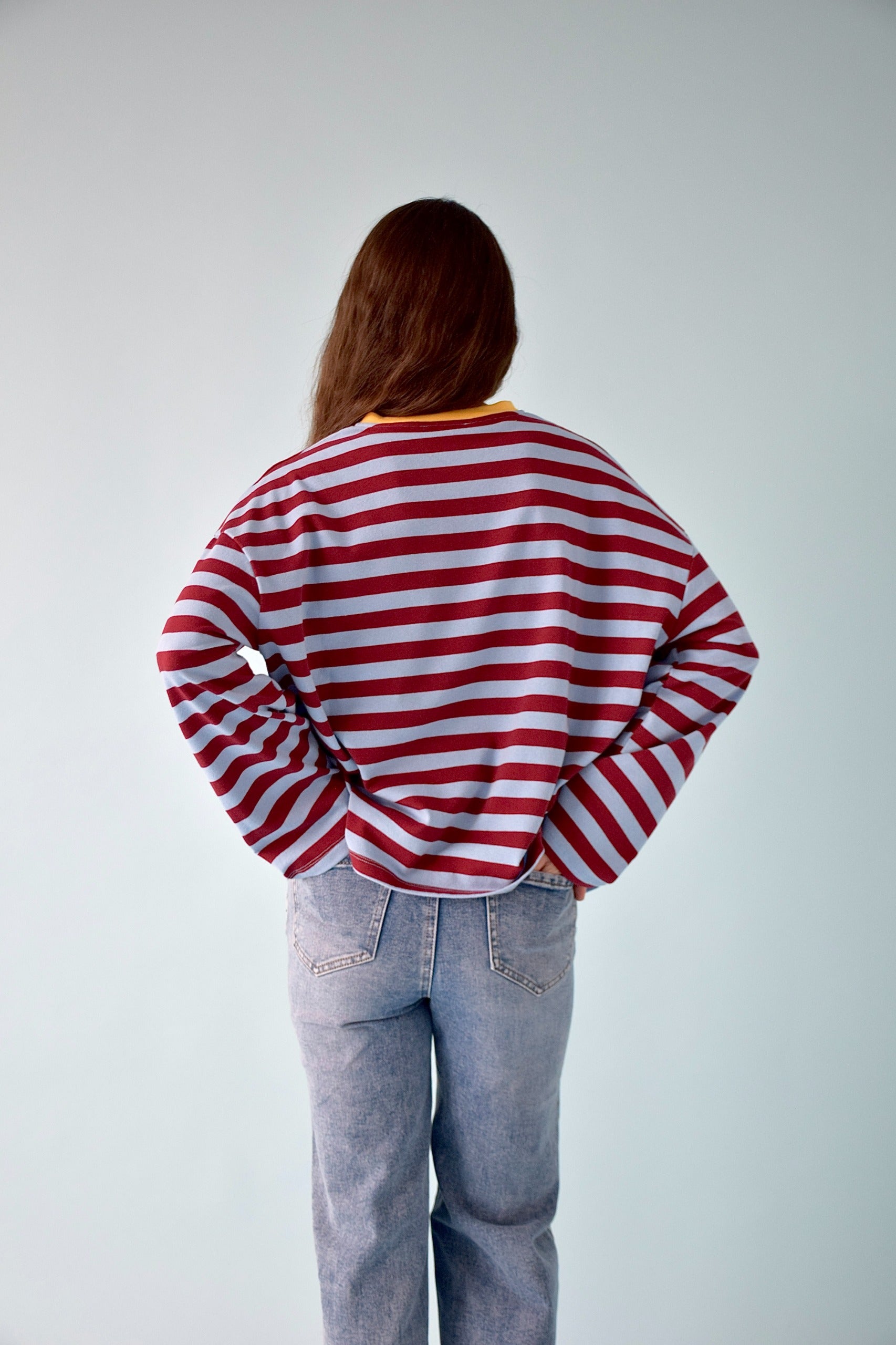 Camiseta Núria Azul y Burgundy