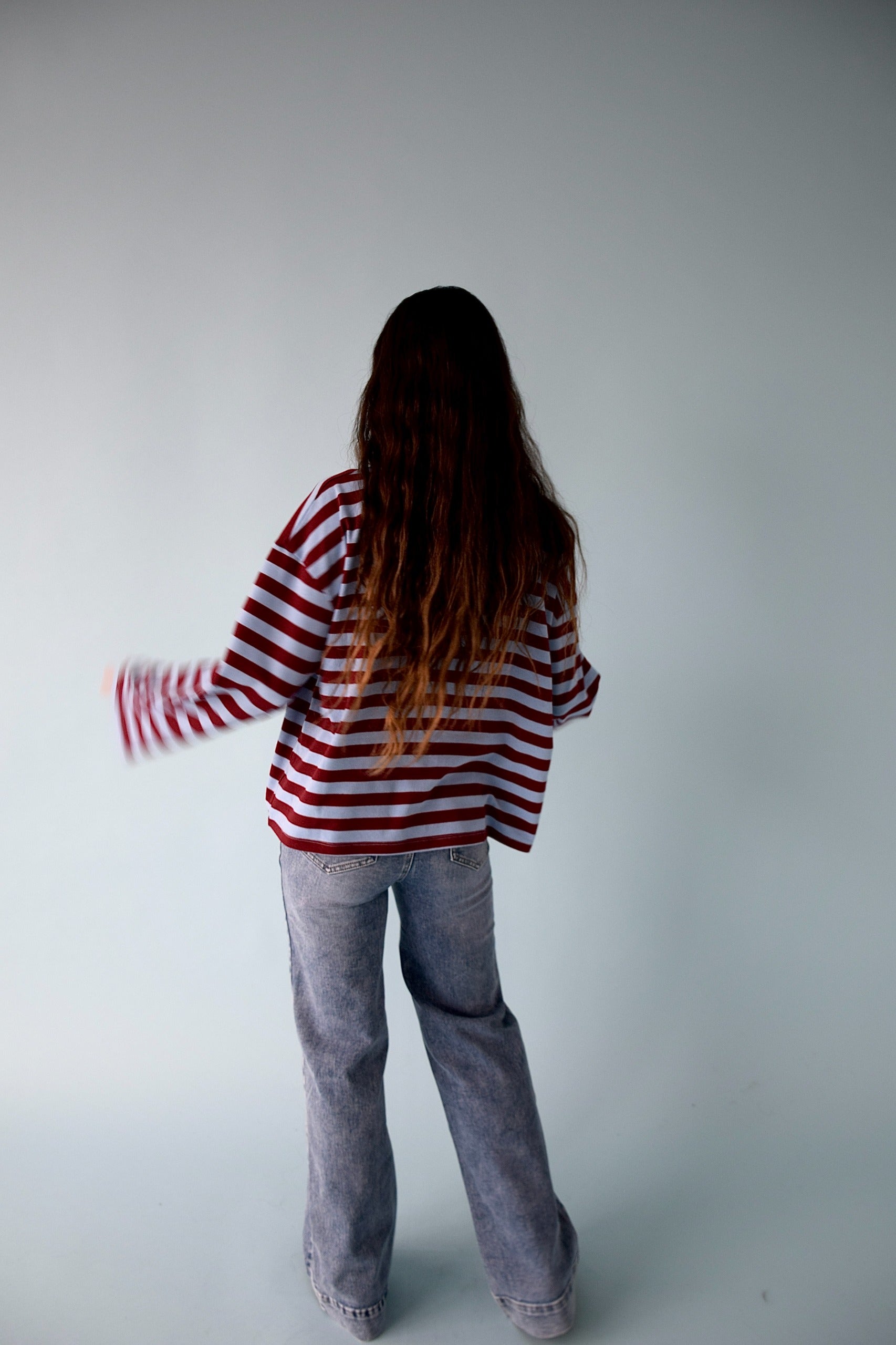 Camiseta Núria Azul y Burgundy